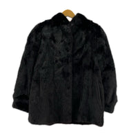 ジャケット Malvoisie ﾐﾝｸﾌｪｰ ｺｰﾄ 黒 ブラック