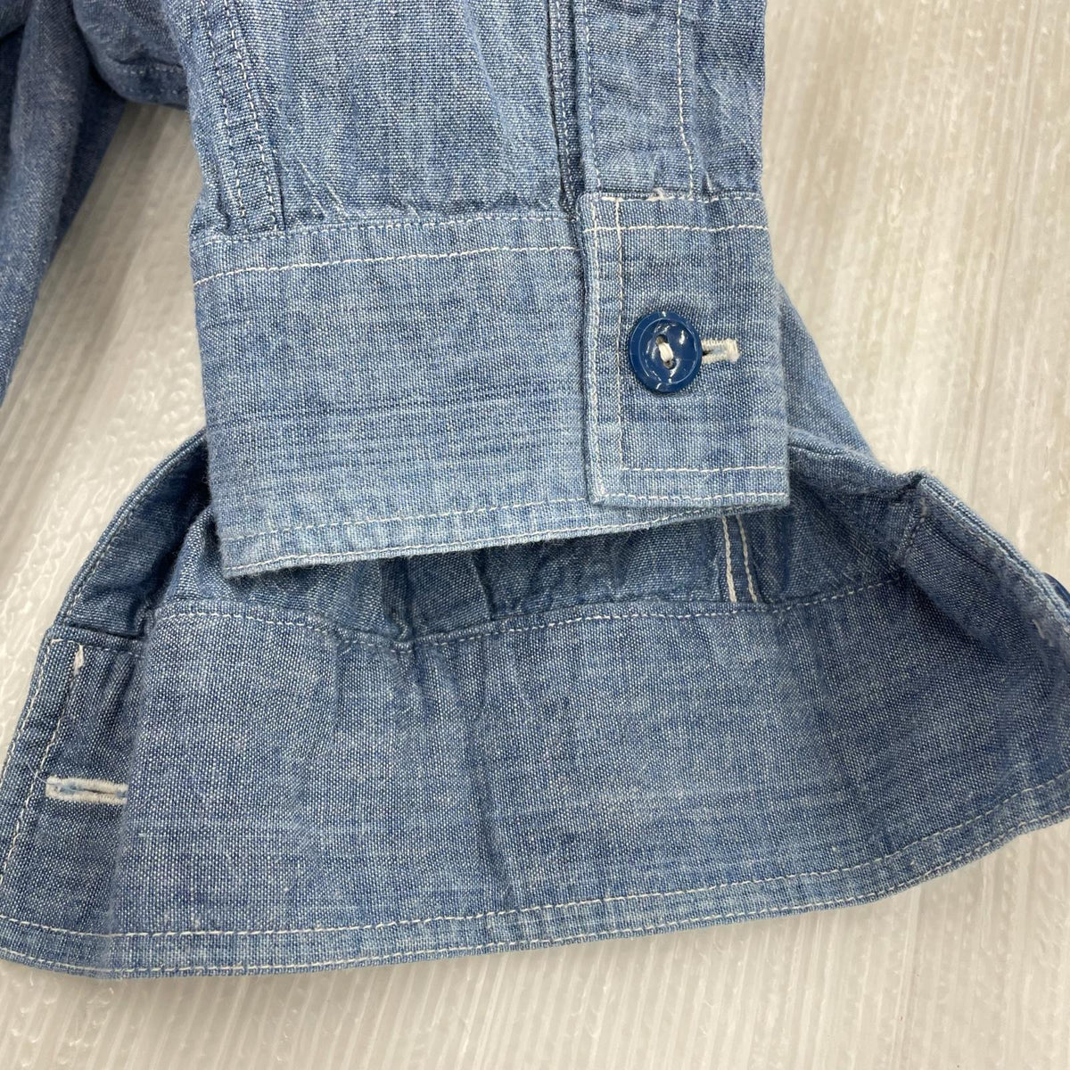 長袖シャツ CHAMBRAY WORK SHIRT BLU 15-15.5 ブルー