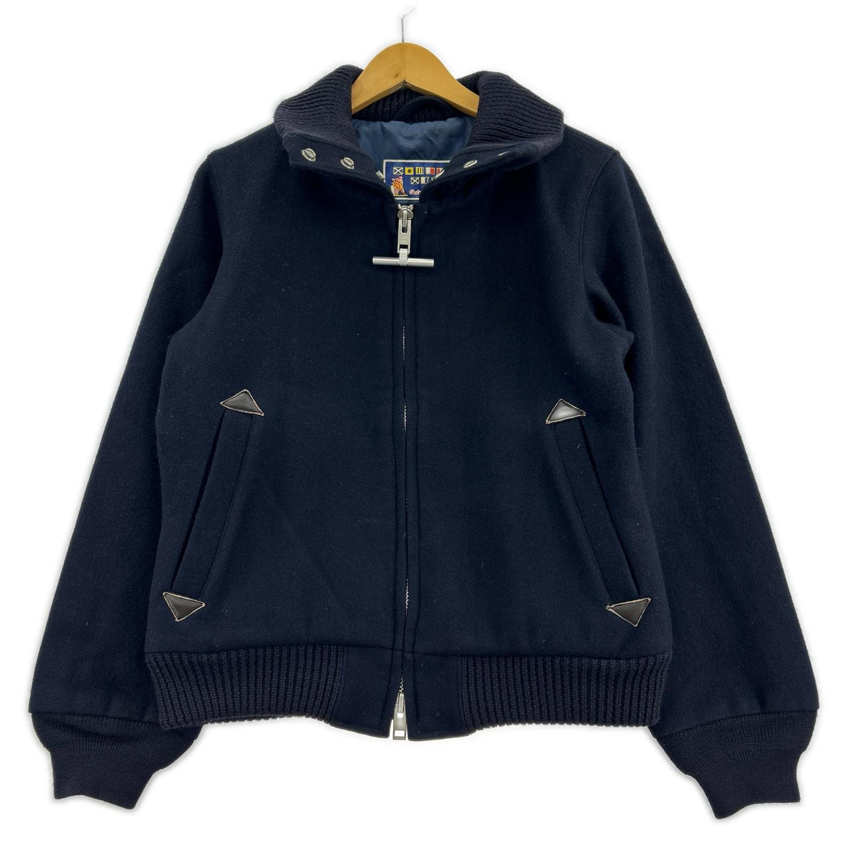 ジャケット ×B&H T字ジッパー ドンキージャケット ウール 紺 (S) S
