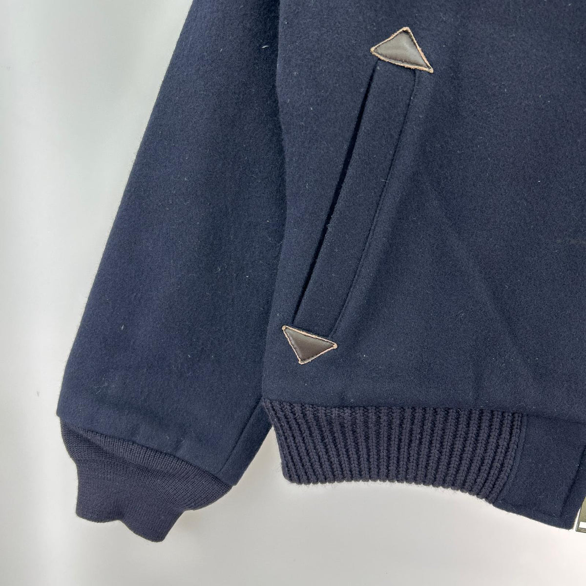 ジャケット ×B&H T字ジッパー ドンキージャケット ウール 紺 (S) S