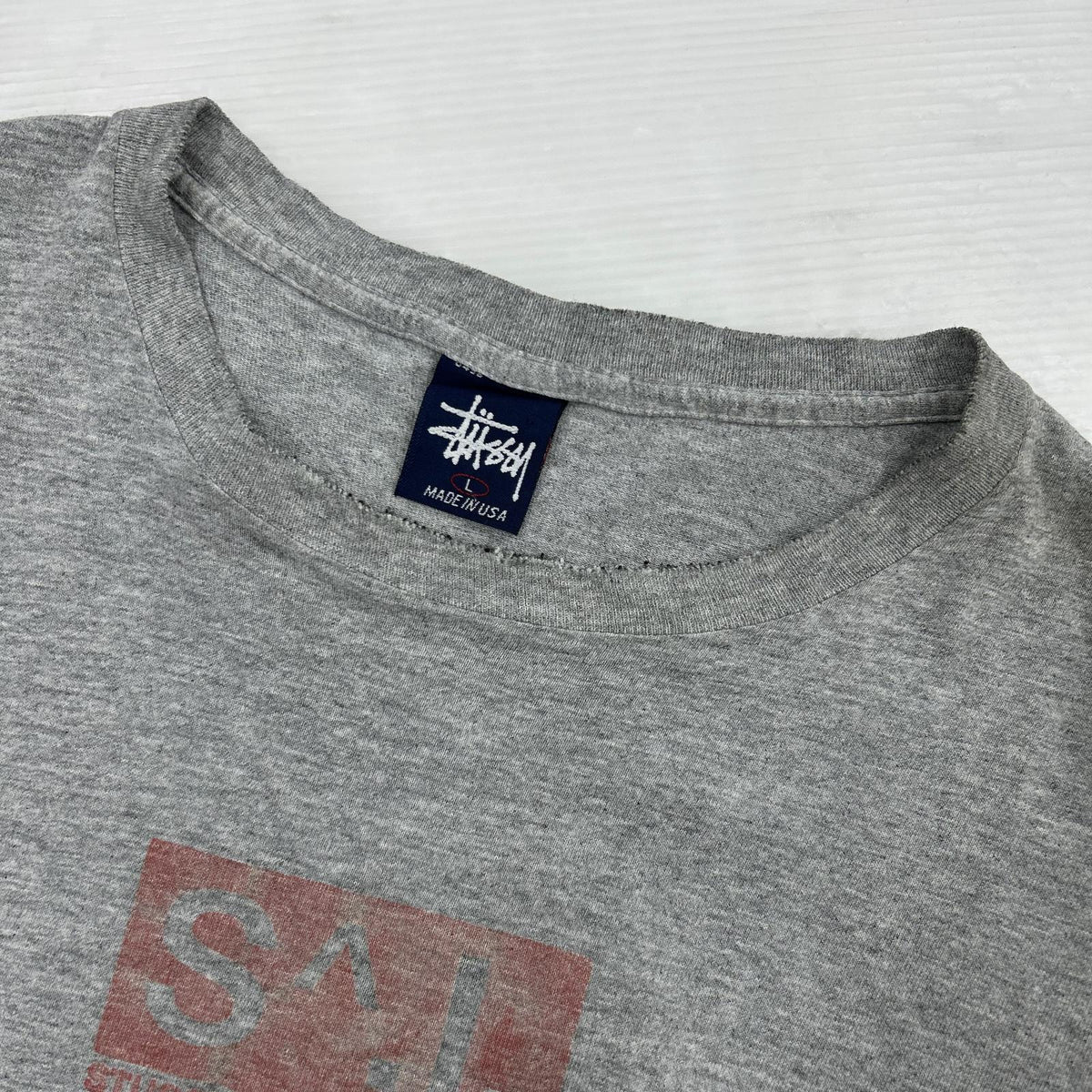 半袖Ｔシャツ USA製 紺タグ Tee L グレー