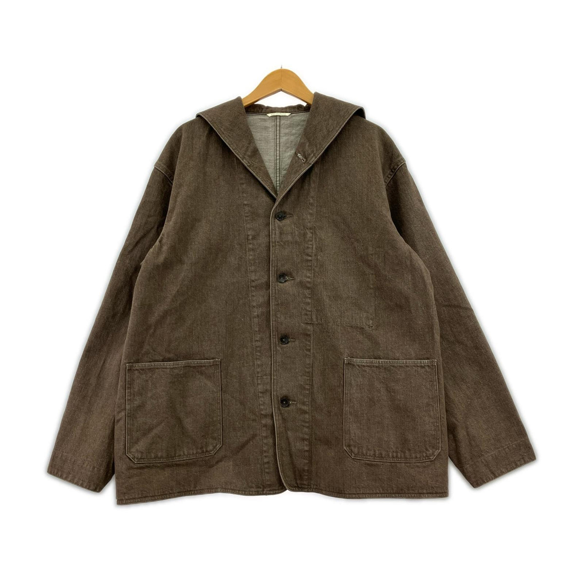 デニムジャケット SAILOR COLLAR CHORE JACKET 40 ブラウン