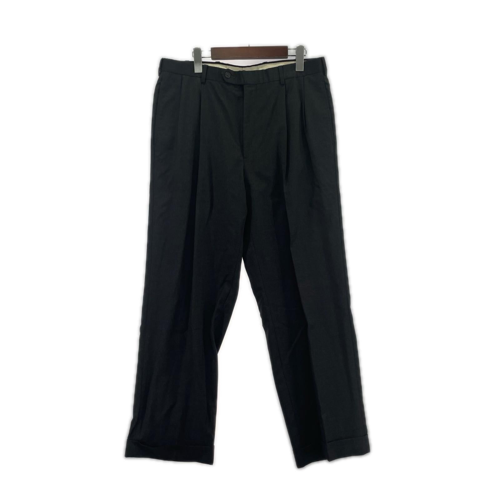 パンツ ウールスラックス 黒 34 グレー