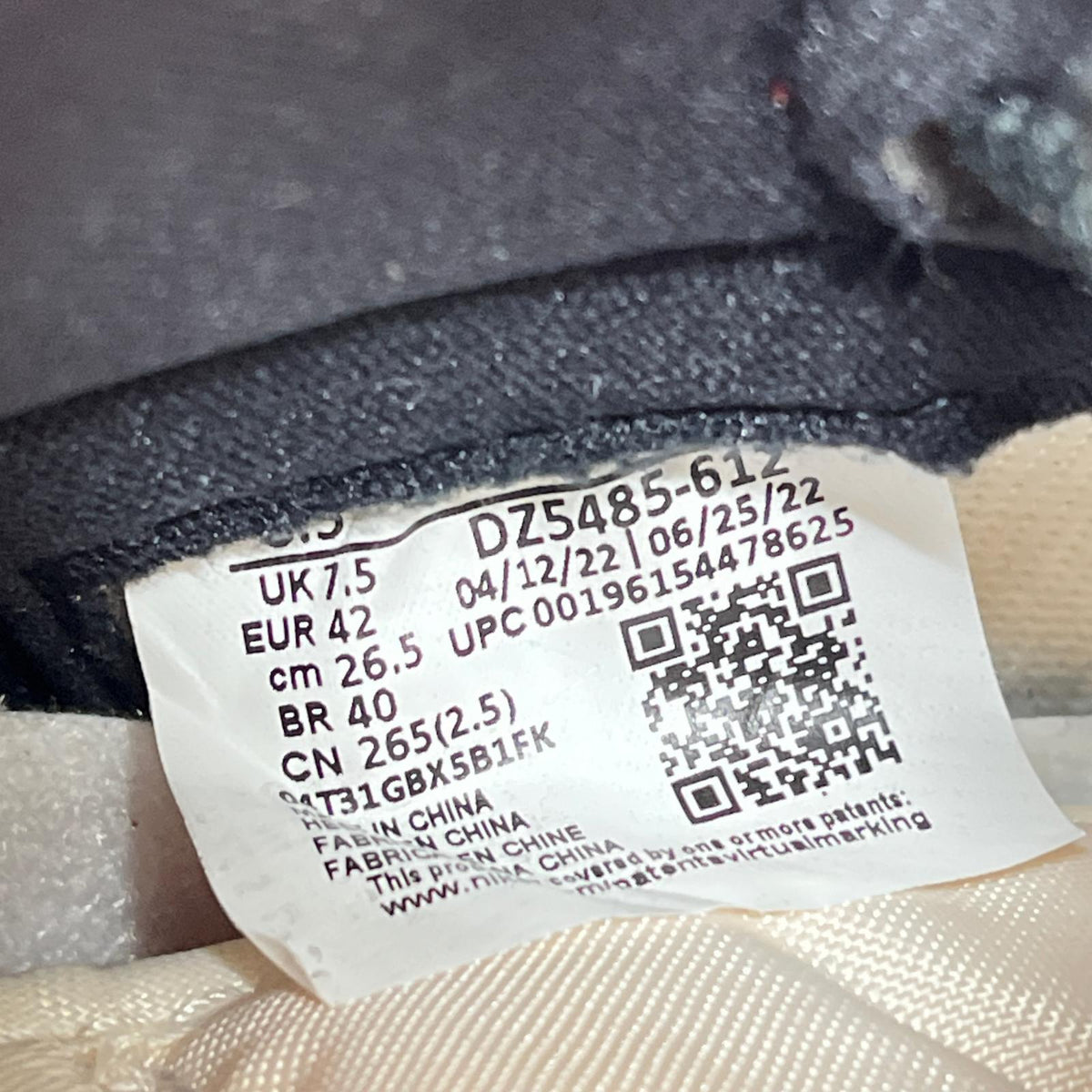 スニーカー AIR JORDAN 1 RETRO HIGH OG 26.5cm (US8 1/2 UK8 EU43)
