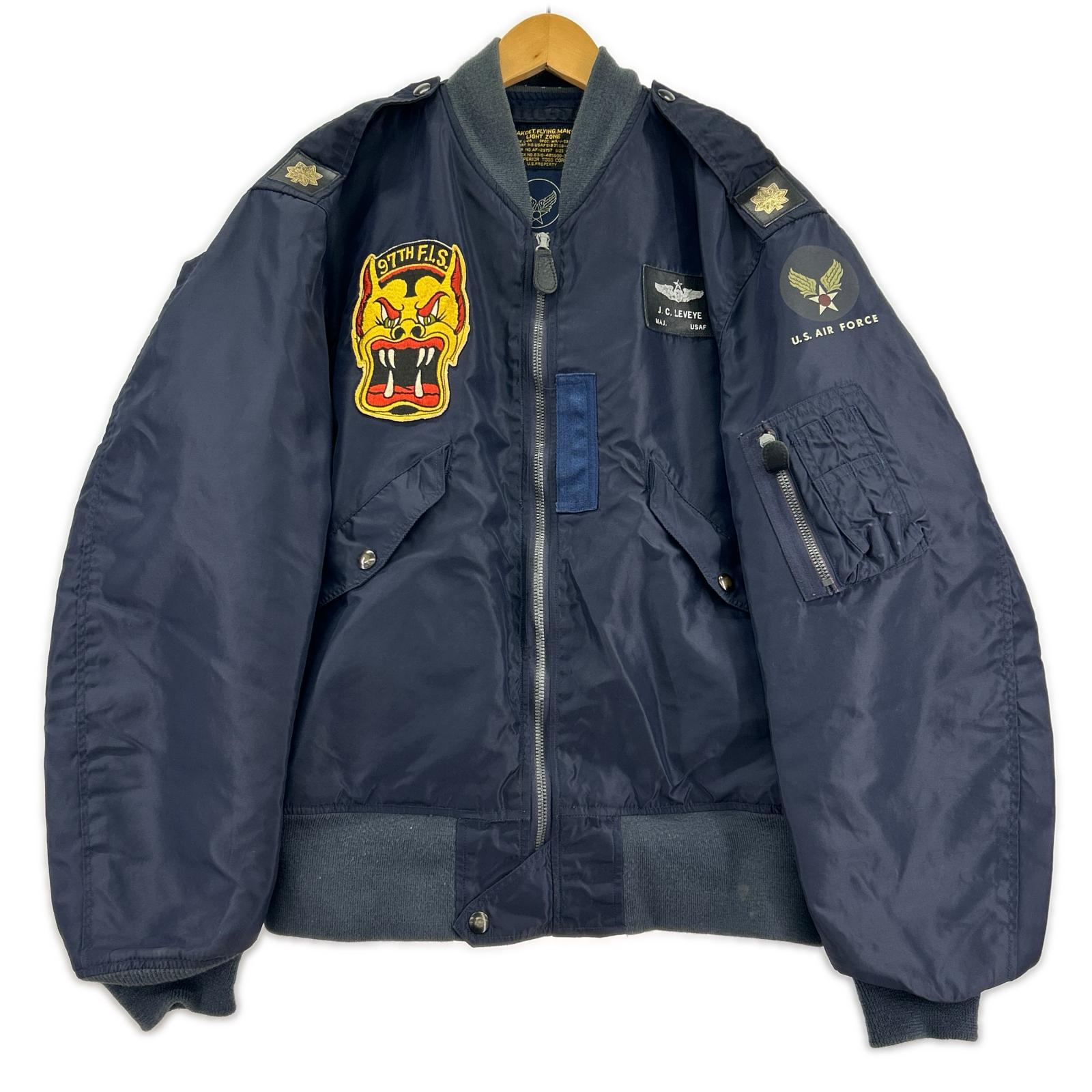 ジャケット L-2A フライトジャケット 紺 40 ネイビー