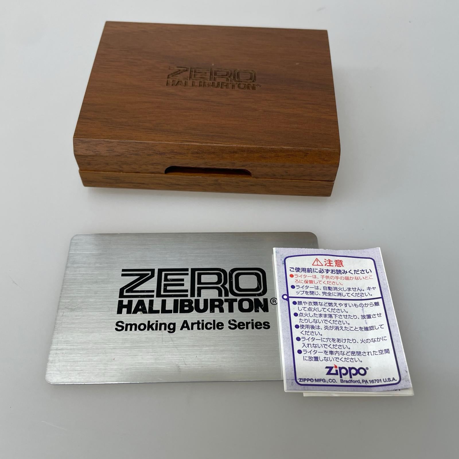 ライター ZERO HALLIBURTON ZIPPO ゴールド
