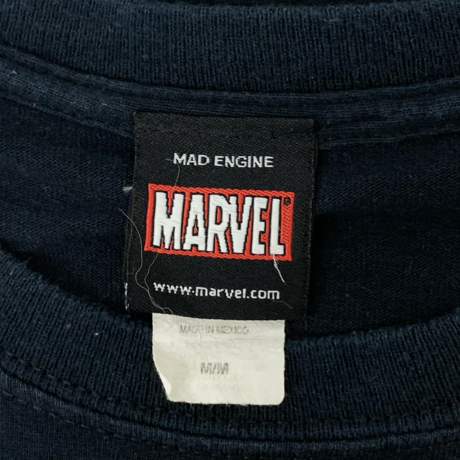 半袖Ｔシャツ MARVEL スパイダーマン×ウルバリン×キャプテンアメリカ×アイアインマン Tee M ブラック M