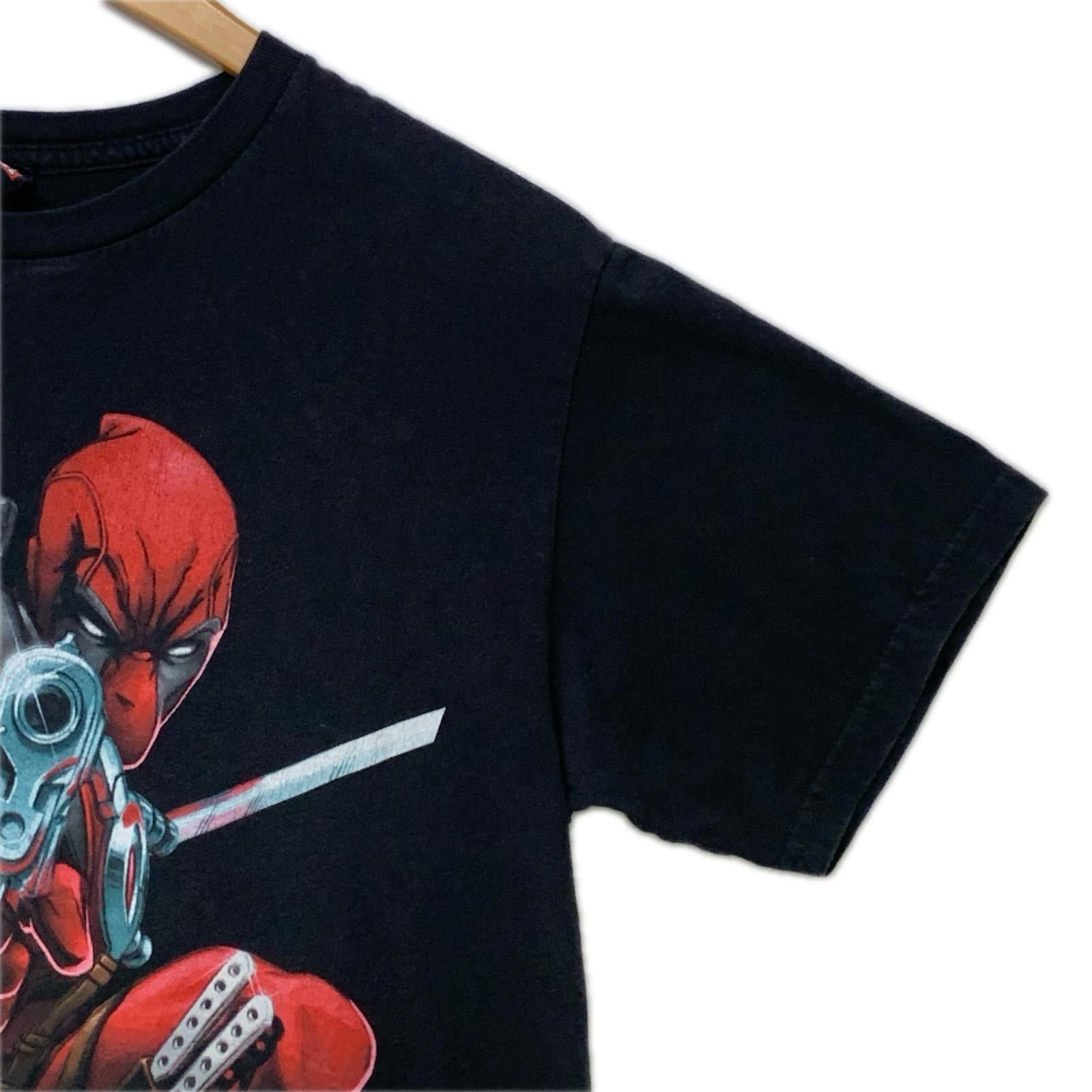 半袖Ｔシャツ MARVEL 2011 デッドプール キャラプリントTee ブラック ブラック