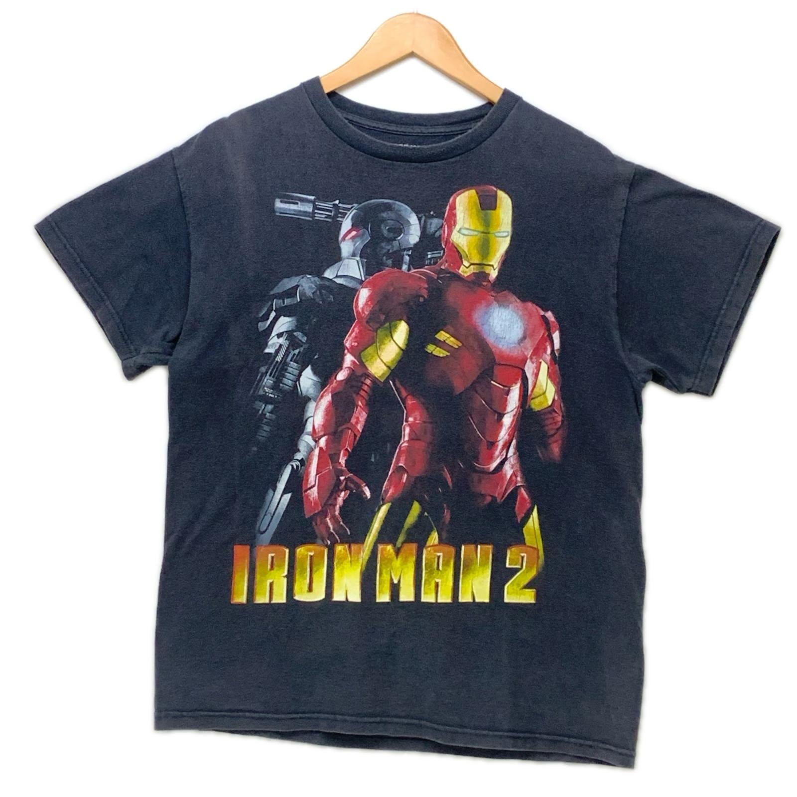 半袖Ｔシャツ MARVEL IRON MAN2 アイアンマン×ウォーマシン 相棒プリントTee M ブラック M ブラック