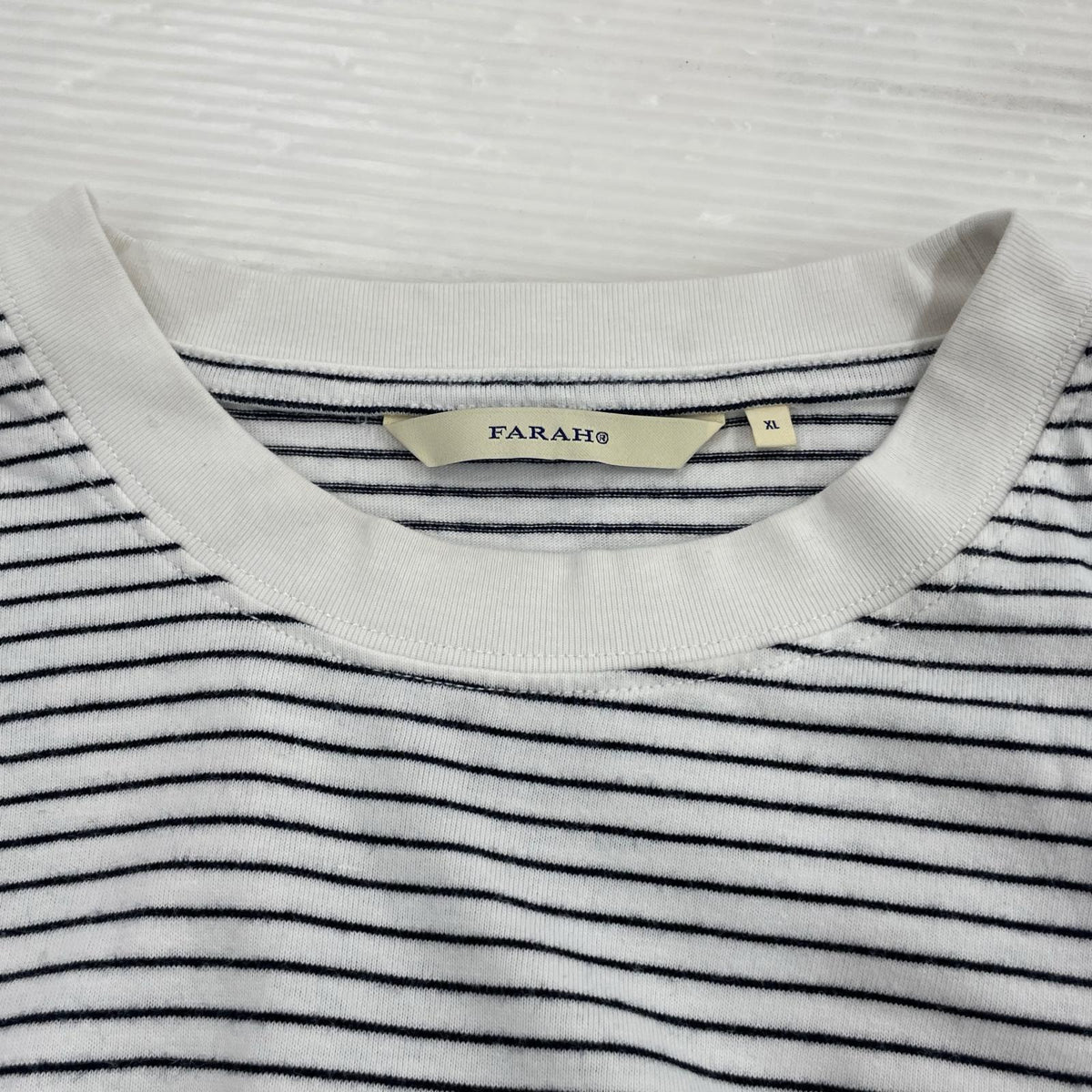 半袖Ｔシャツ FARAH BORDER TEE 白