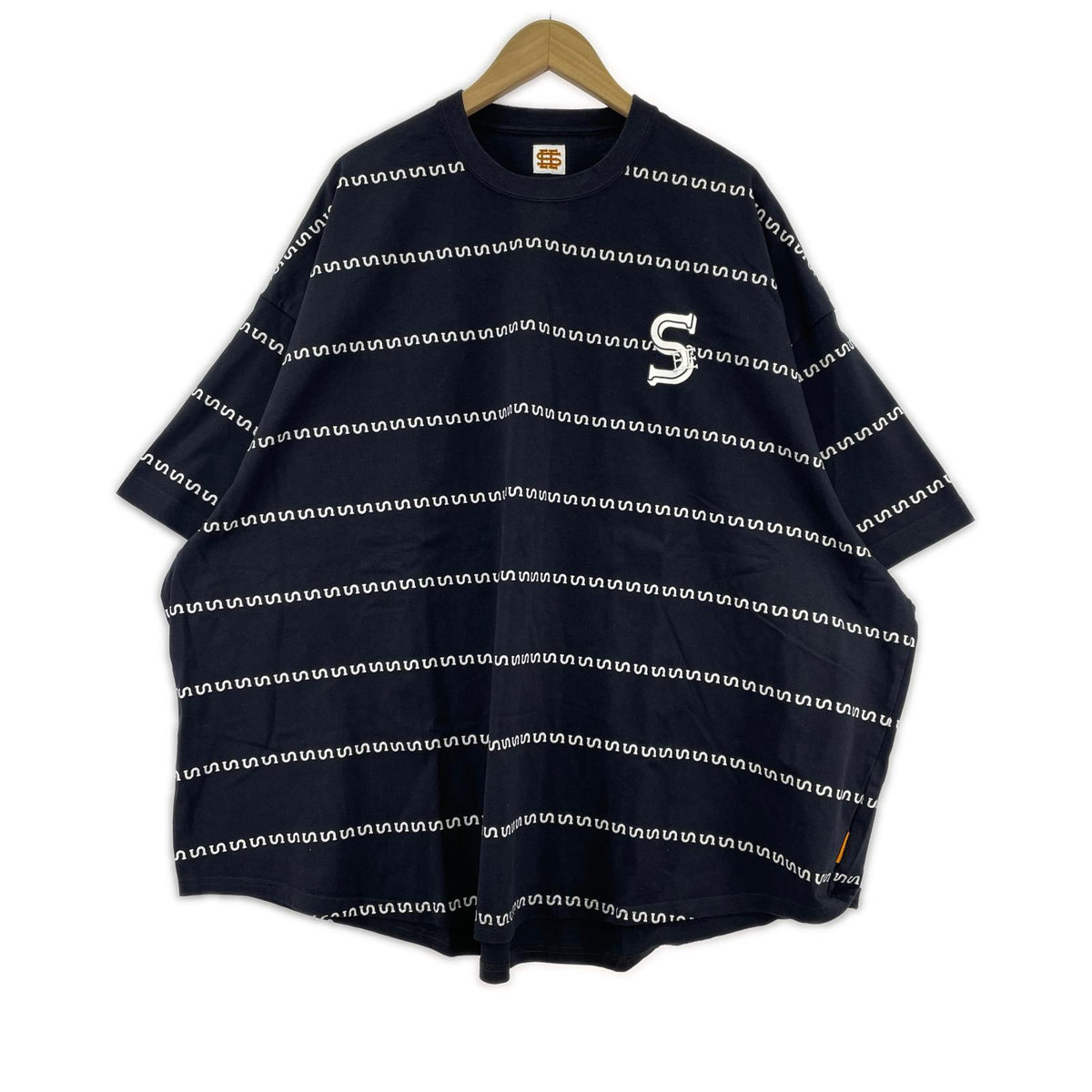 半袖Ｔシャツ SEESEE SUPER BIG FLAT SEESEE BOARDER TEE ブラック