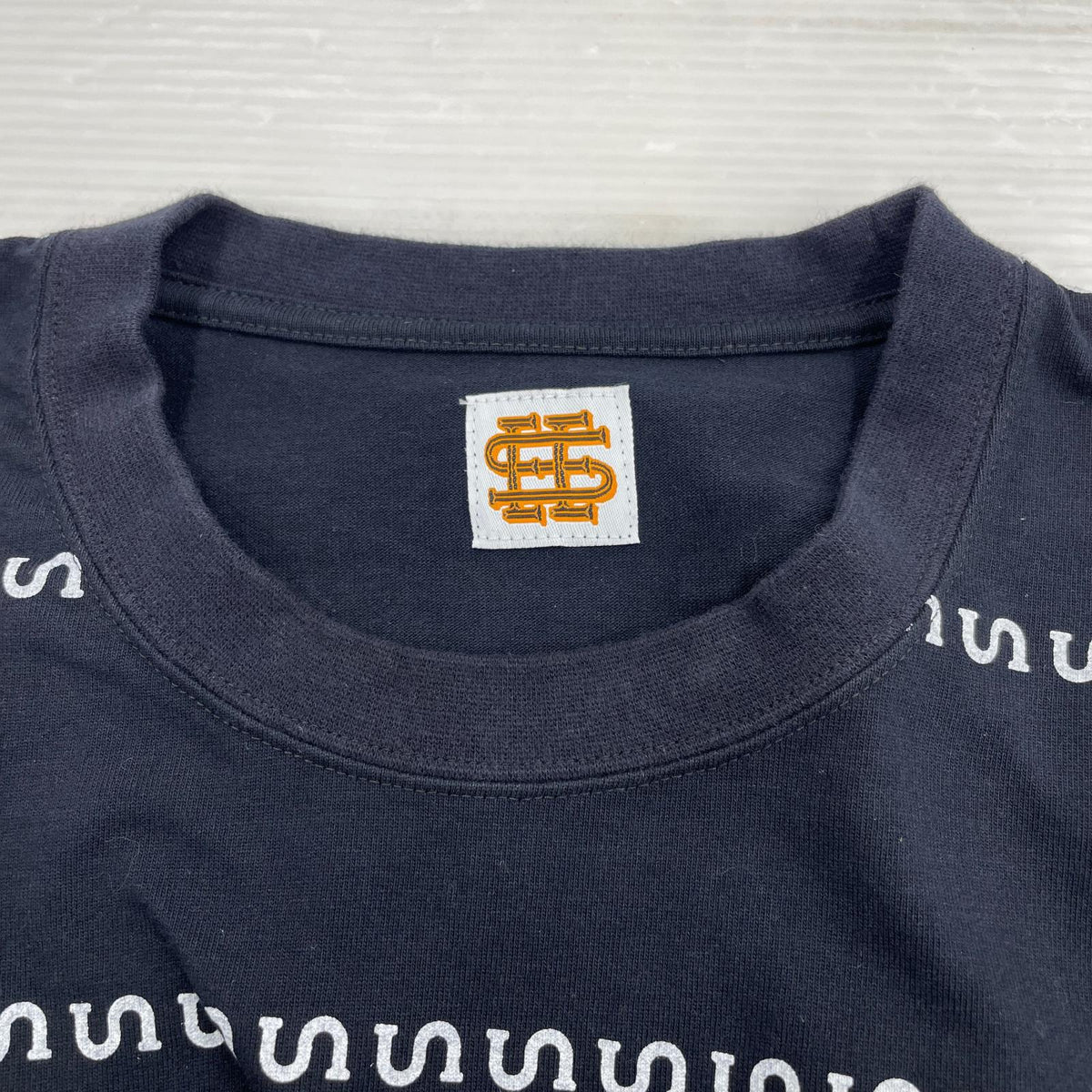 半袖Ｔシャツ SEESEE SUPER BIG FLAT SEESEE BOARDER TEE ブラック
