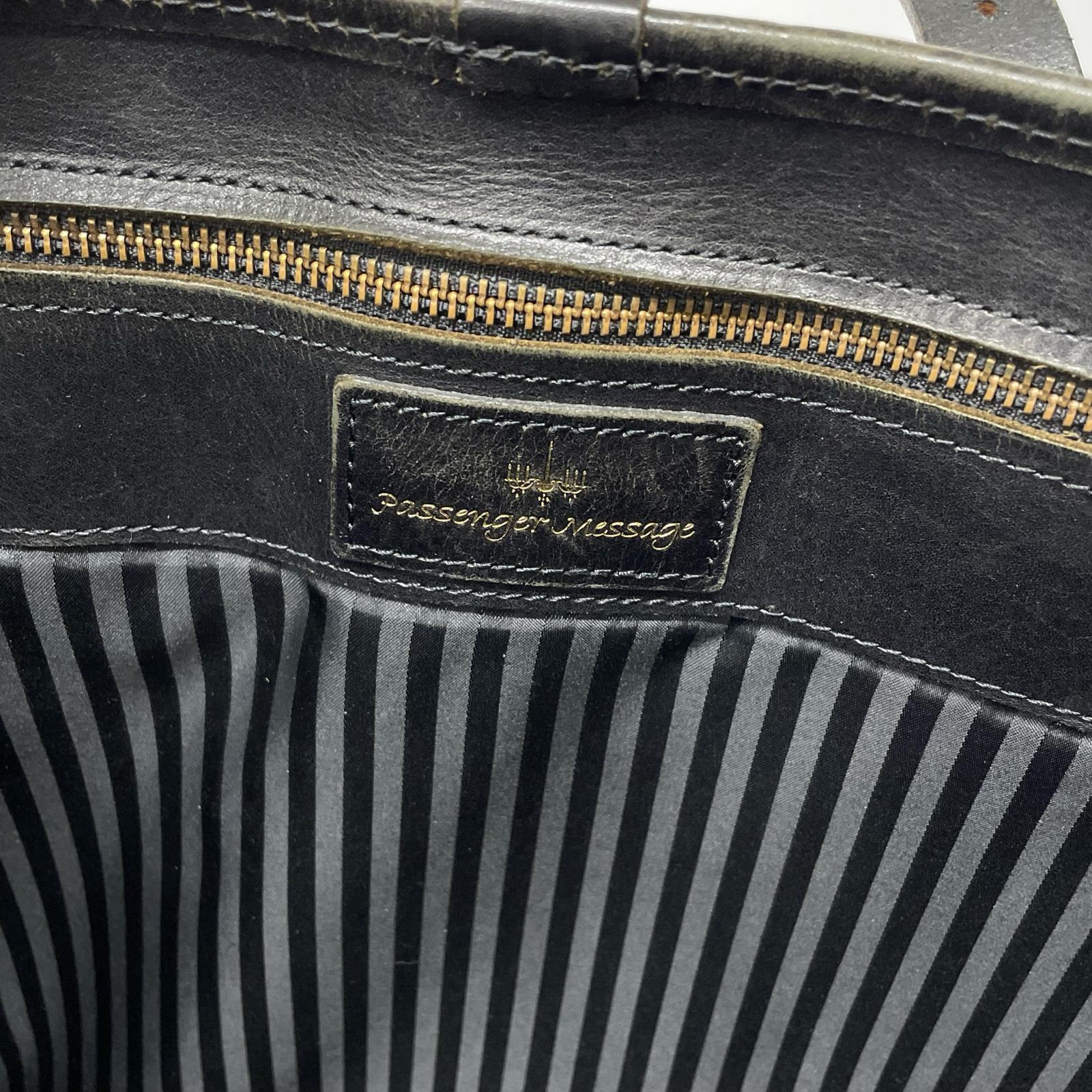 その他バッグ Passenger Message レザートートバッグ ブラック ブラック