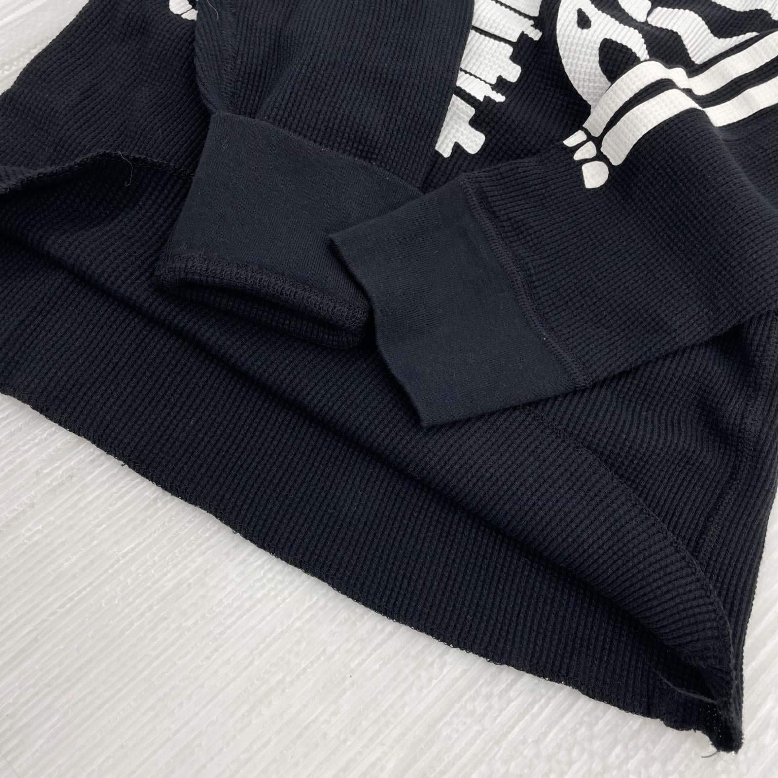 長袖Ｔシャツ Hanes Bones Thermal Crew/S/BLK S ブラック
