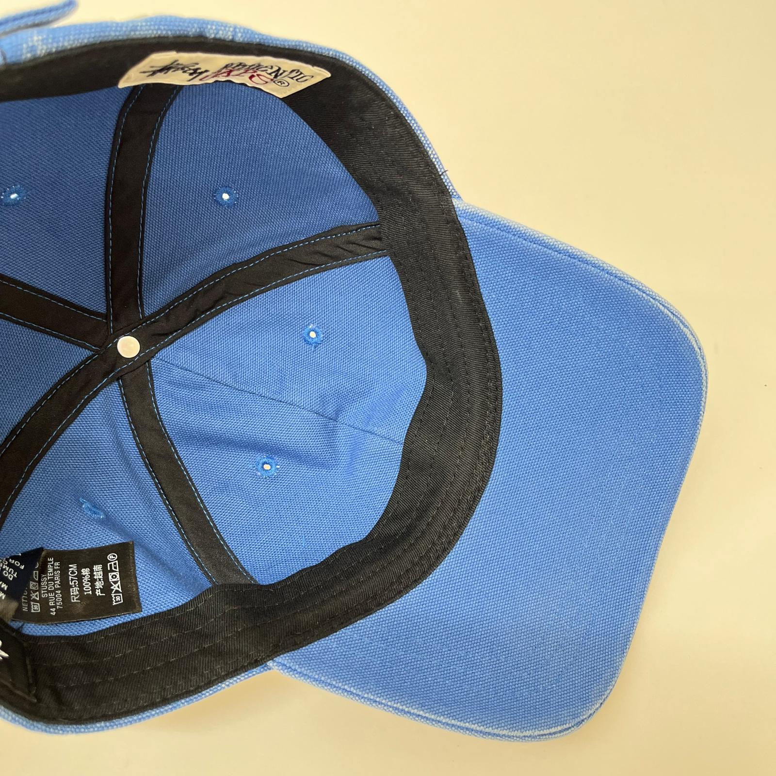 キャップ 26SS WASHED BASIC STUSSY CAP ブルー