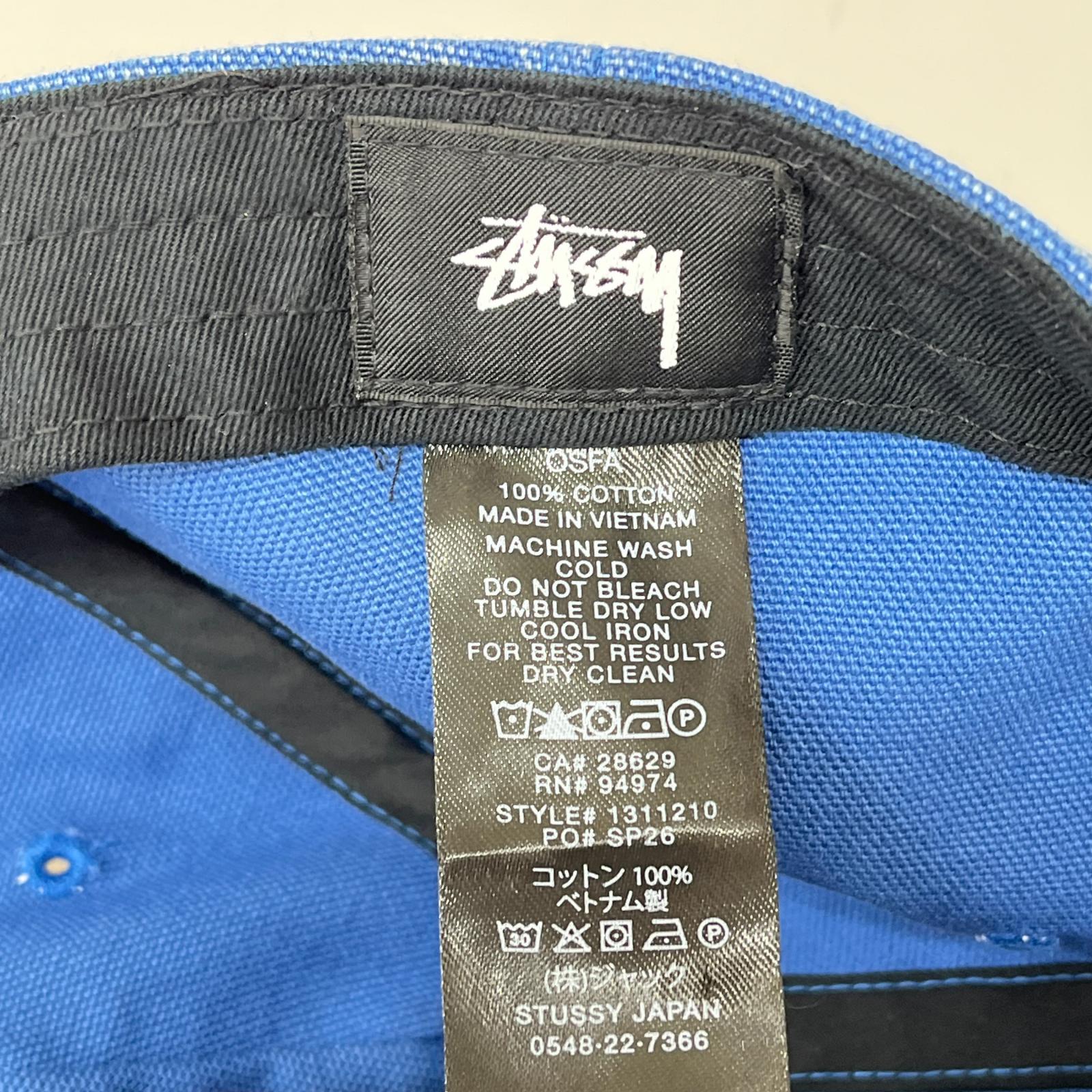 キャップ 26SS WASHED BASIC STUSSY CAP ブルー