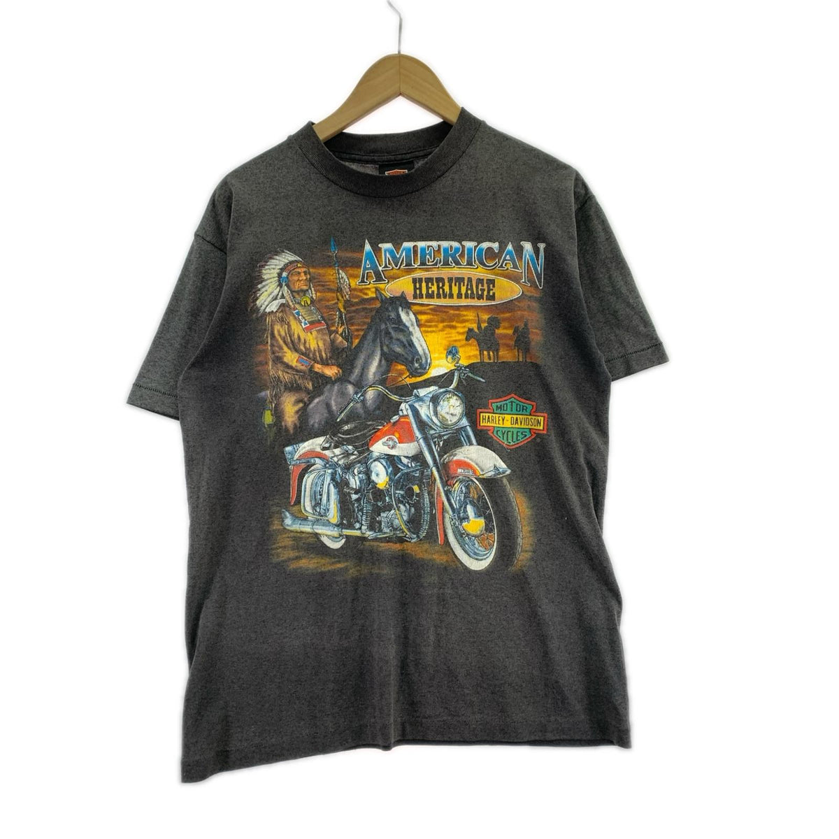 半袖Ｔシャツ 91年製 American Heritage USA製 BLK グレー