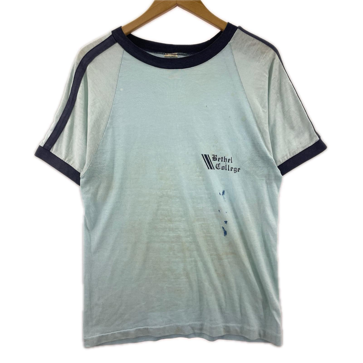 半袖Ｔシャツ 73~82s ﾊﾞｰﾀﾞｸﾞ後期 S/S ｶﾚｯｼﾞﾘﾝｶﾞｰTee M ブルー