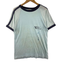 半袖Ｔシャツ 73~82s ﾊﾞｰﾀﾞｸﾞ後期 S/S ｶﾚｯｼﾞﾘﾝｶﾞｰTee M ブルー