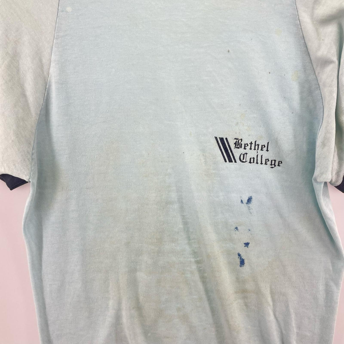半袖Ｔシャツ 73~82s ﾊﾞｰﾀﾞｸﾞ後期 S/S ｶﾚｯｼﾞﾘﾝｶﾞｰTee M ブルー