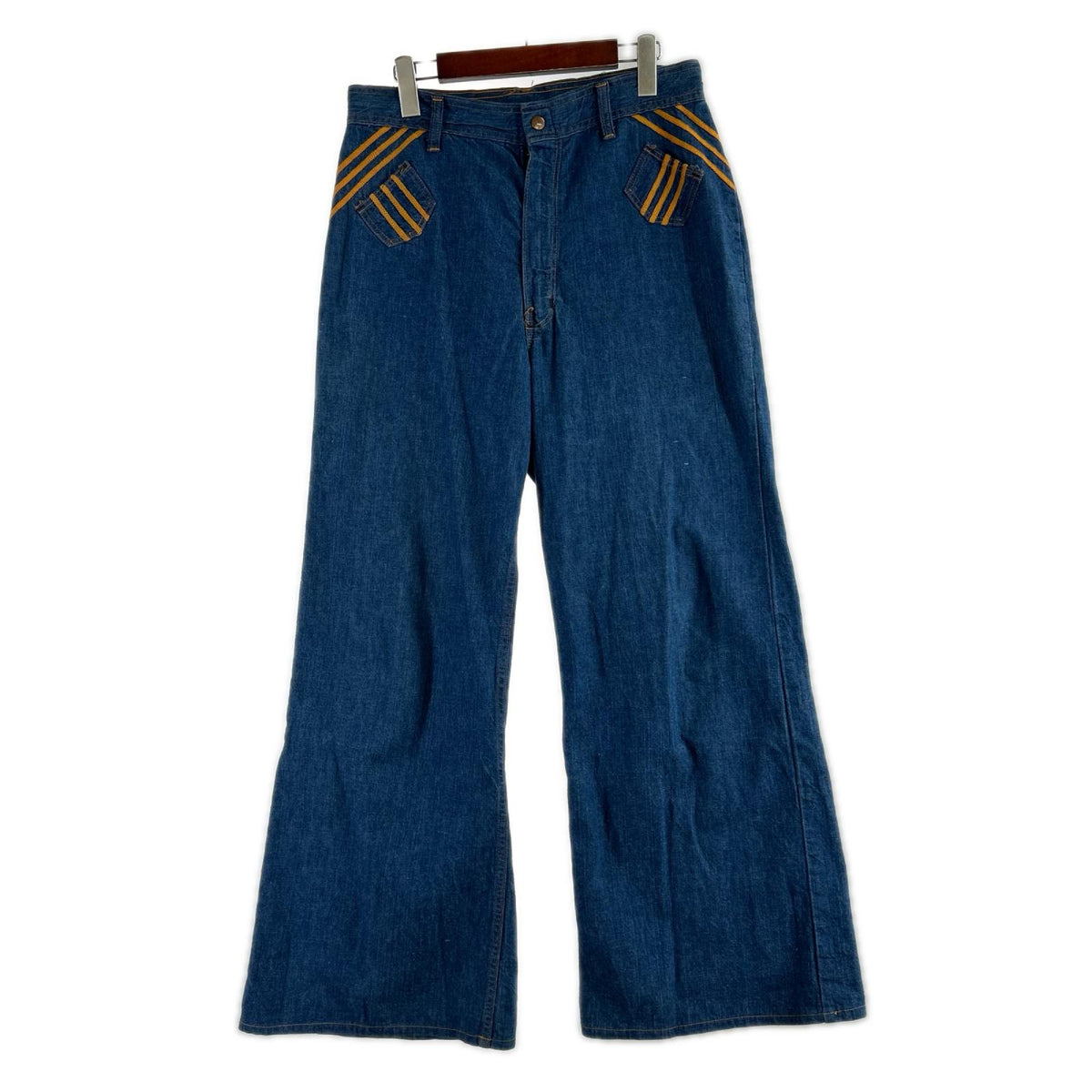パンツ 70s SCOVILL ZIP 紙ﾀｸﾞ ｲﾝﾃﾞｨｺﾞ ﾃﾞﾆﾑ 18 ブルー