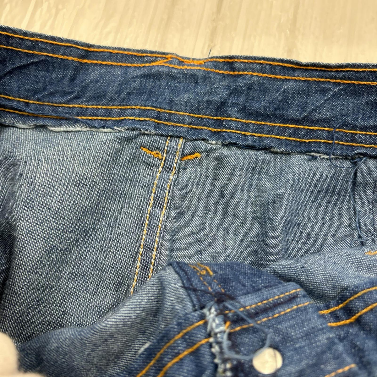 パンツ 70s SCOVILL ZIP 紙ﾀｸﾞ ｲﾝﾃﾞｨｺﾞ ﾃﾞﾆﾑ 18 ブルー