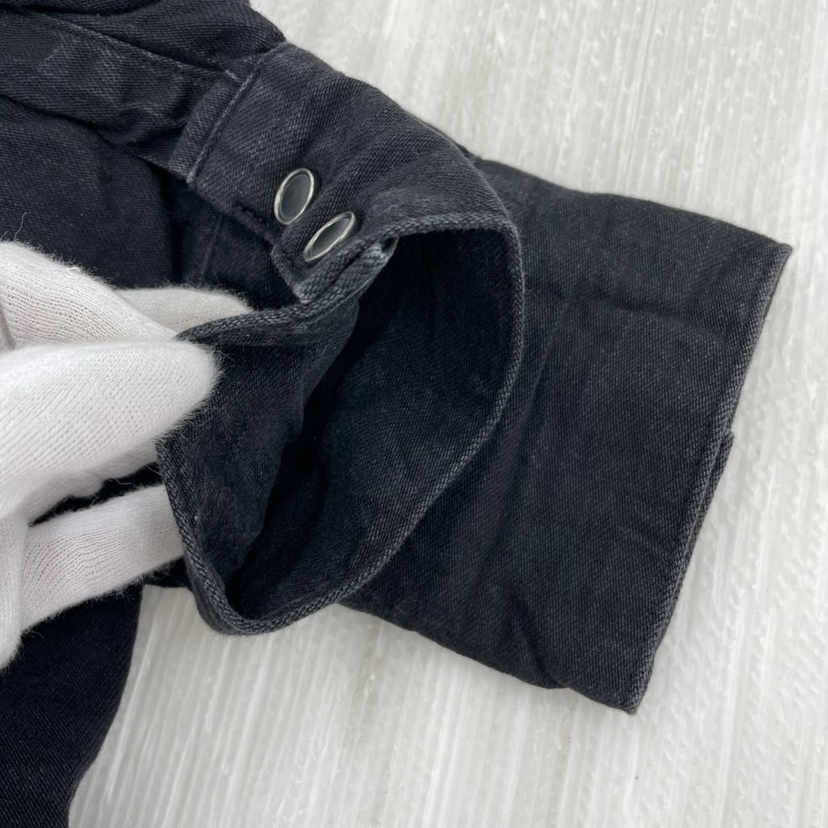 長袖シャツ DENIM WESTERN SHIRT　黒 L ブラック