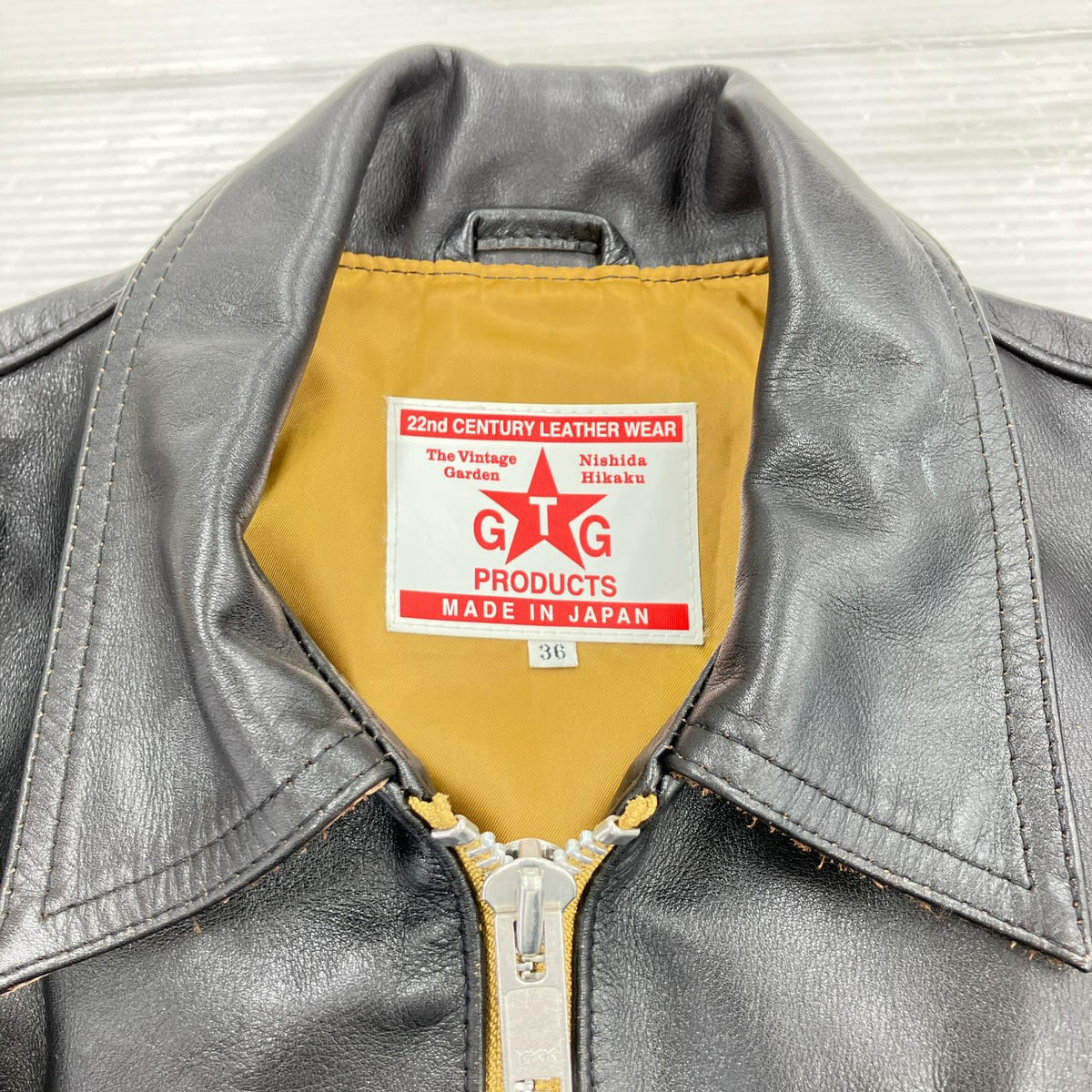 ライダースジャケット GTGproducts レザージャケット 黒（36） ブラック