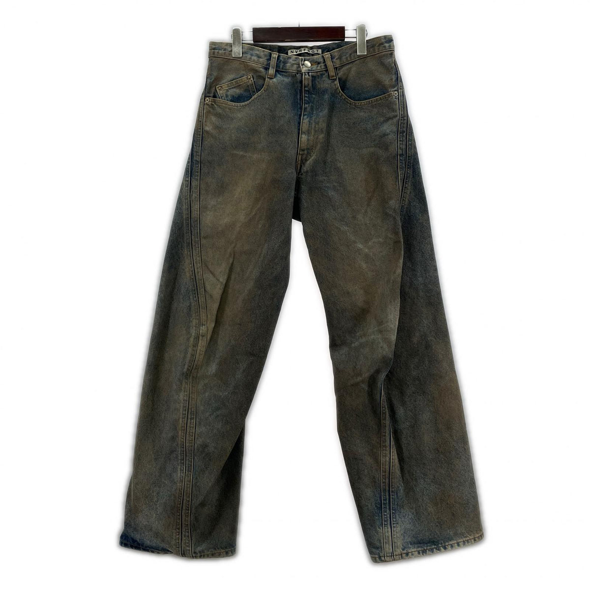 デニムパンツ 3D Twisted Wide Leg Jeans (2) 2 ブルー