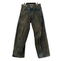 デニムパンツ 3D Twisted Wide Leg Jeans (2) 2 ブルー