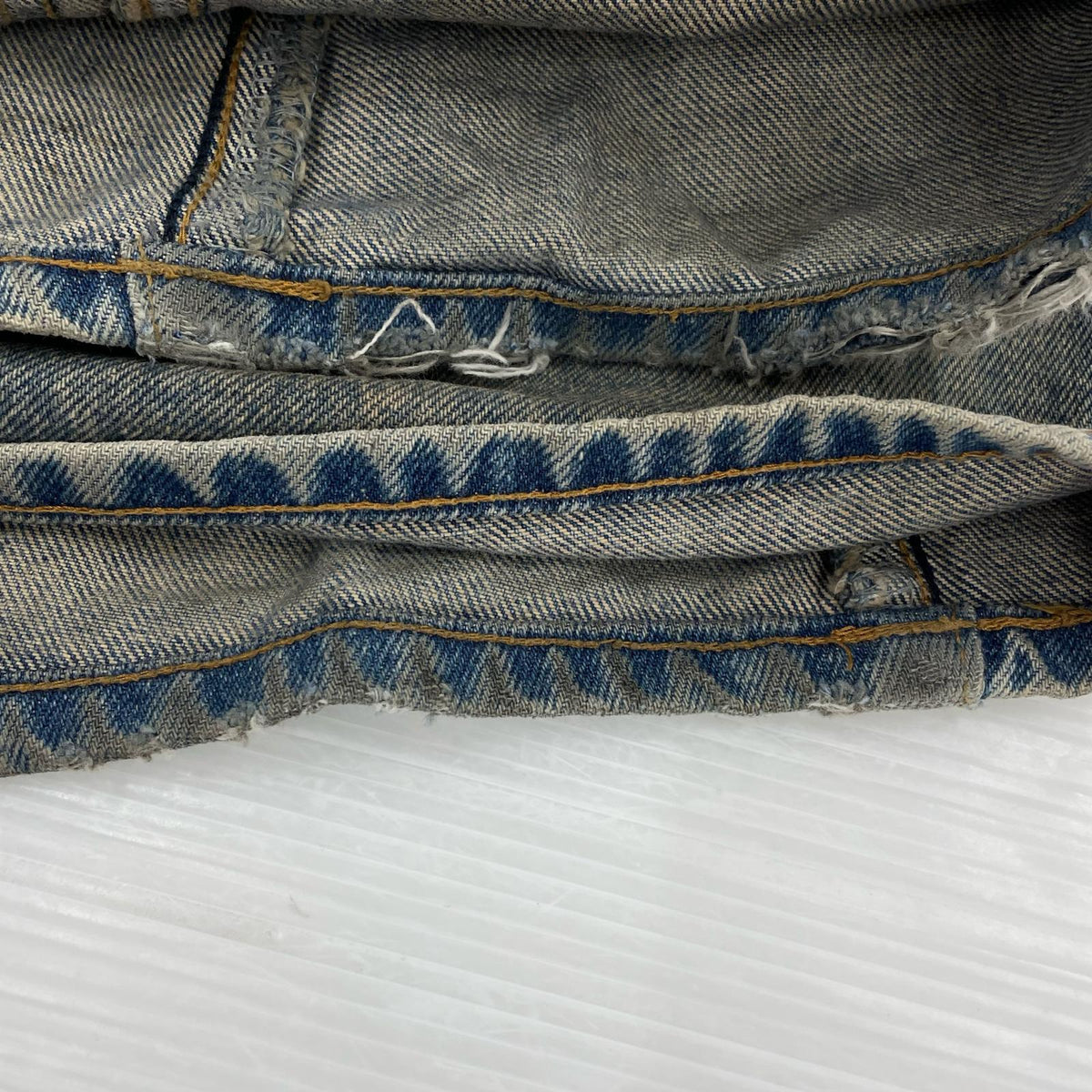 デニムパンツ 3D Twisted Wide Leg Jeans (2) 2 ブルー