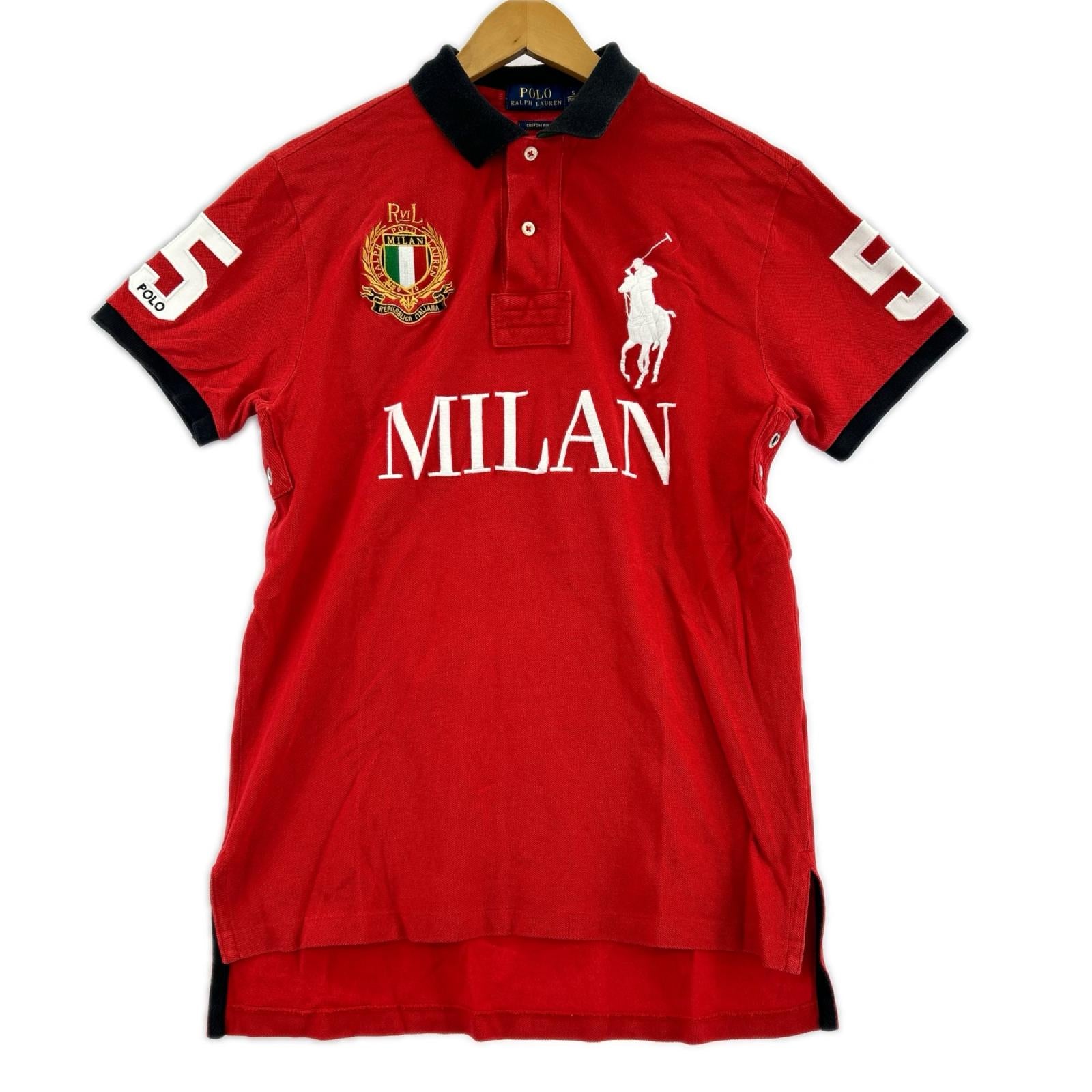 ポロシャツ ﾋﾞｯｸﾞﾎﾟﾆｰ MILAN 赤 (S) S レッド