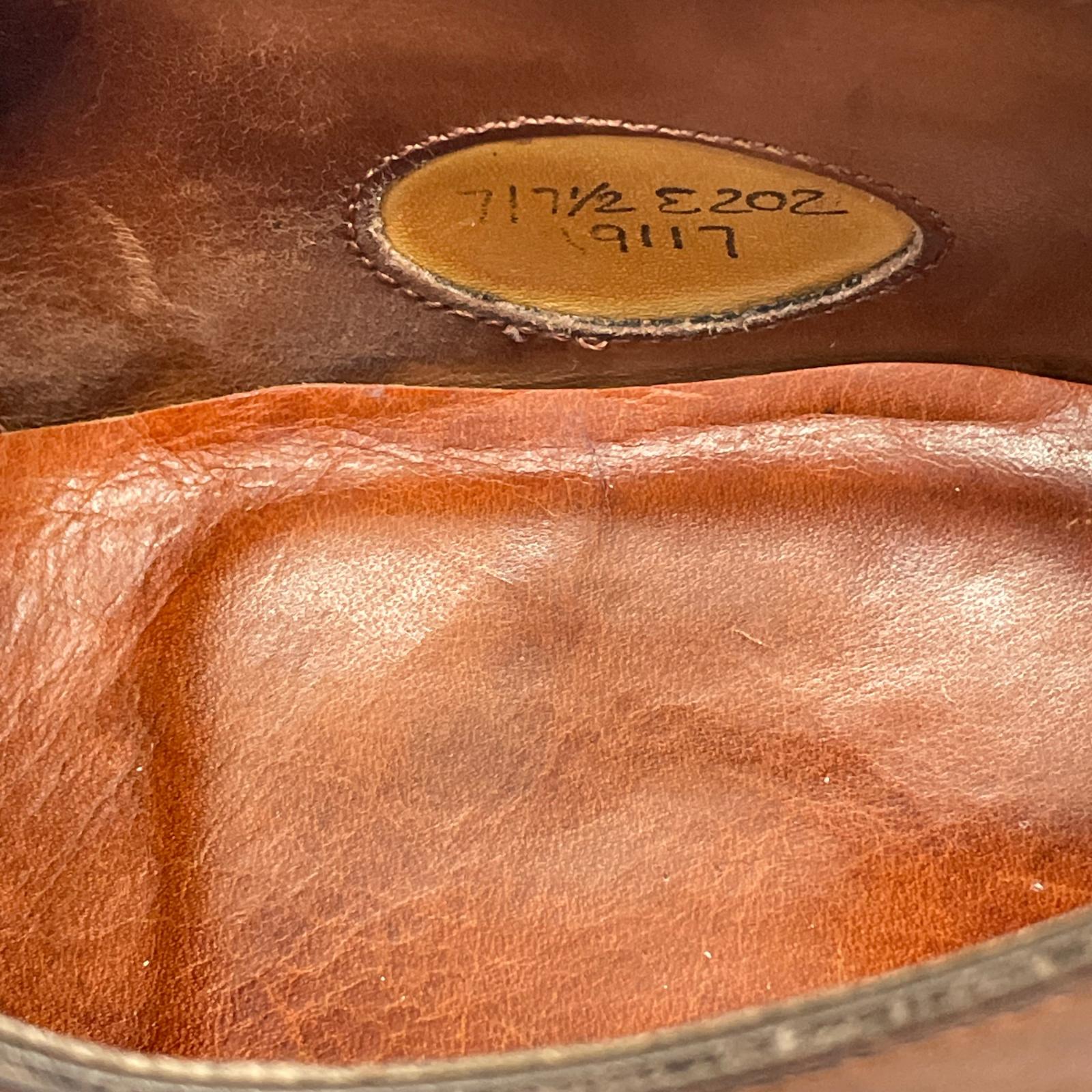 シューズ EDWARD GREEN キャップトゥメダリオンシューズ 7 1/2 茶色 26cm (US8 UK7 1/2 EU42)