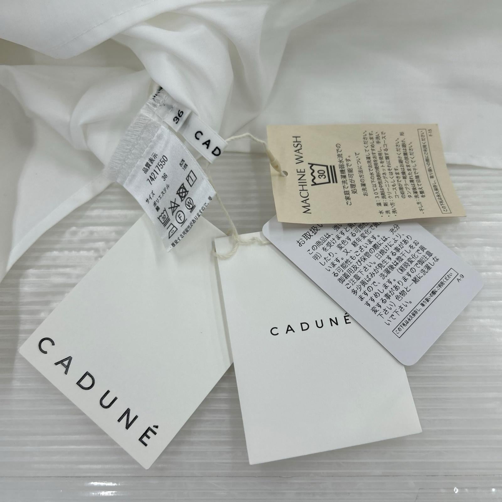 半袖Ｔシャツ CADUNE/ﾎﾞﾘｭｰﾑｽﾘｰﾌﾞﾌﾞﾗｳｽ/白 36 ホワイト