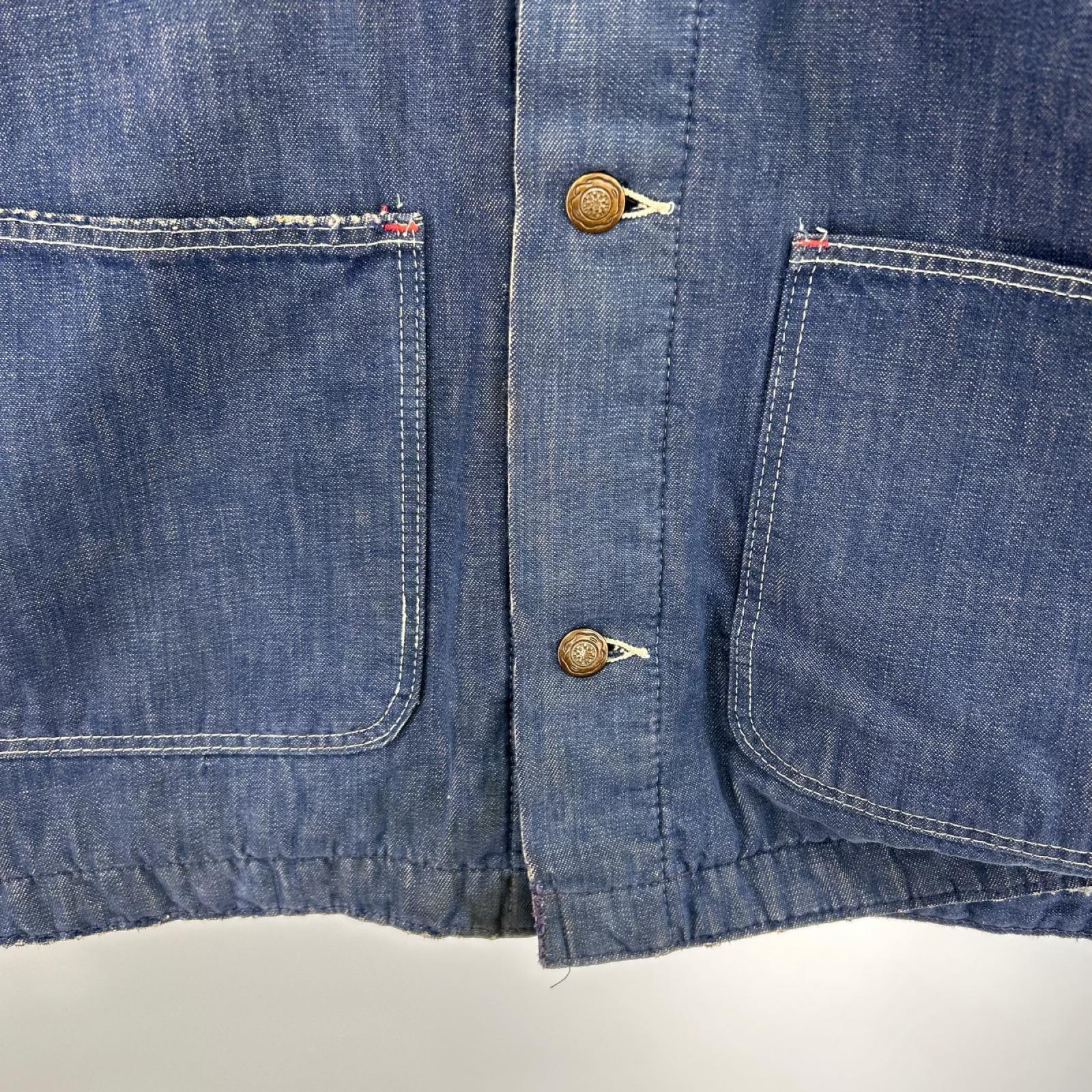 デニムジャケット 60-70s Blue Bell デニムカバーオール 42 ネイビー