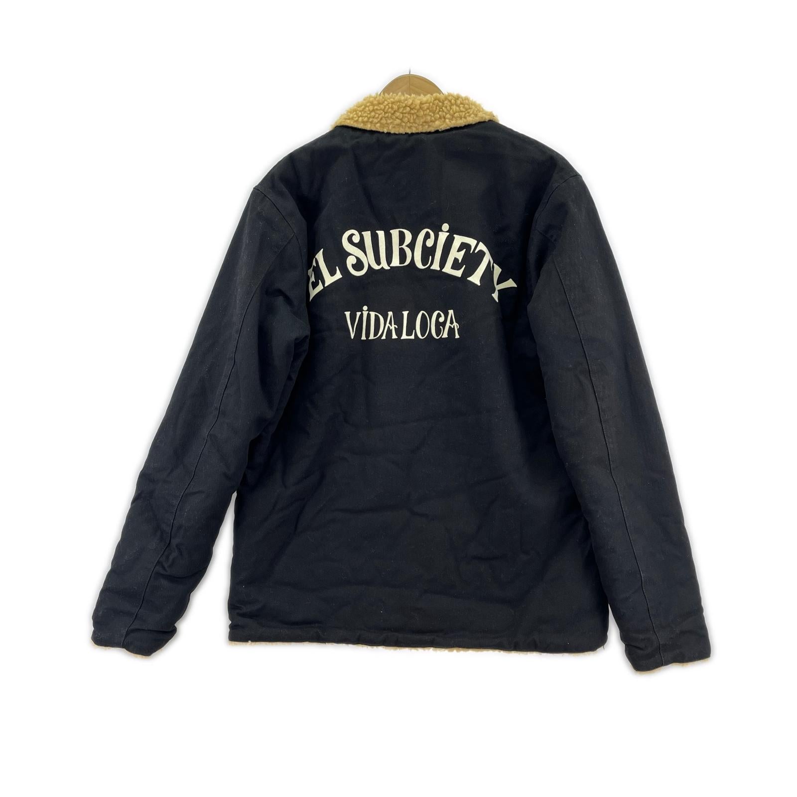 ブルゾン SUBCIETY ボアジャケット 黒 L L ブラック
