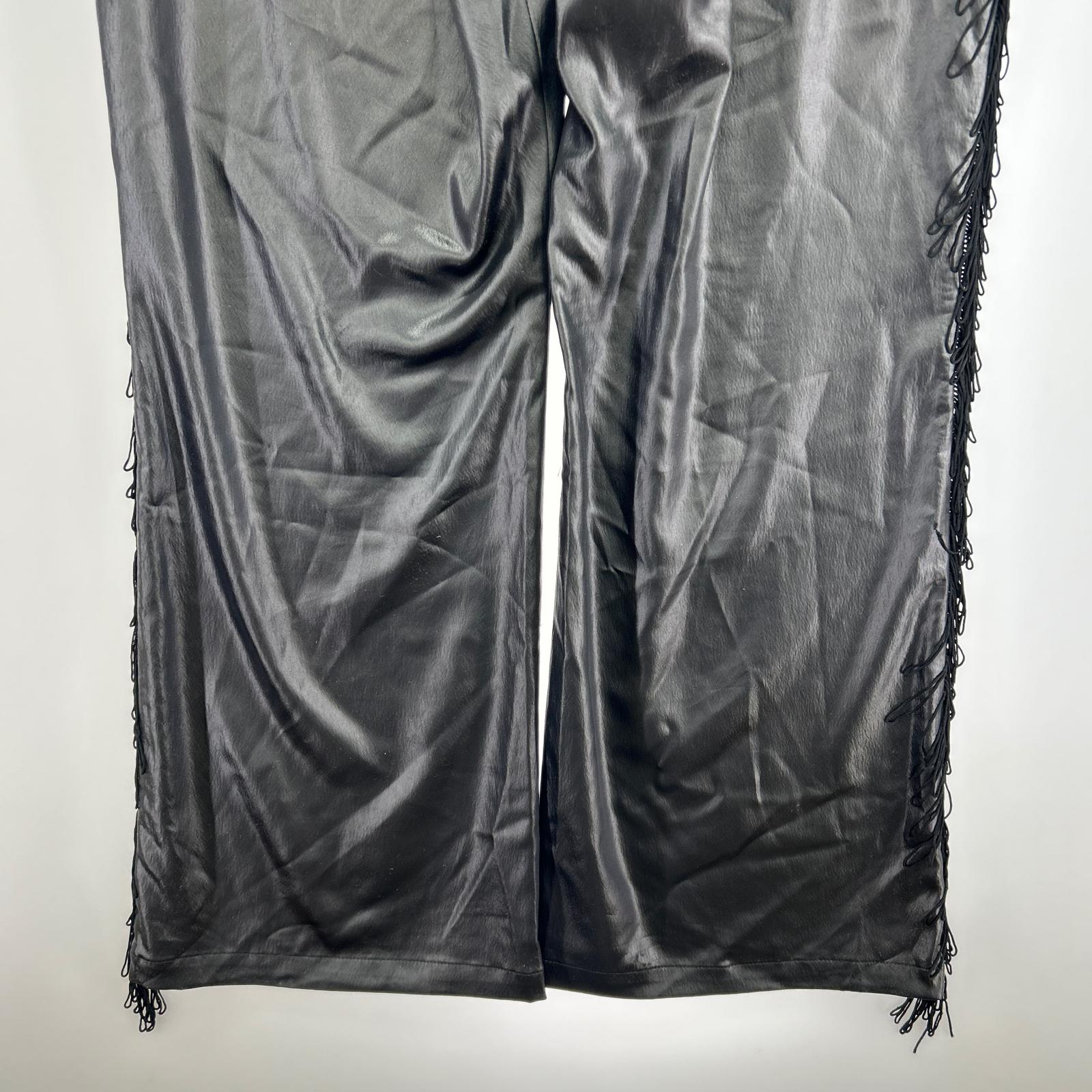 パンツ FRINGE BOOT-CUT TRACK PANT/ブラック L ブラック