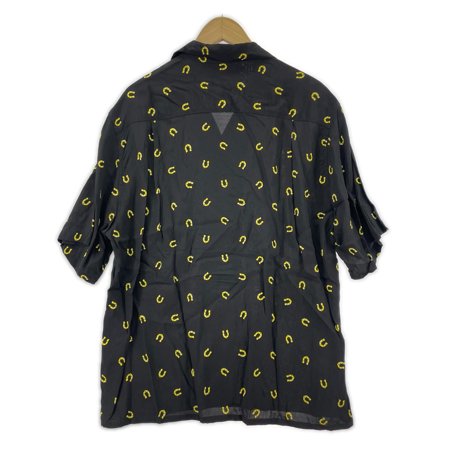 半袖シャツ 25SS アロハシャツ ホースシュー L ブラック