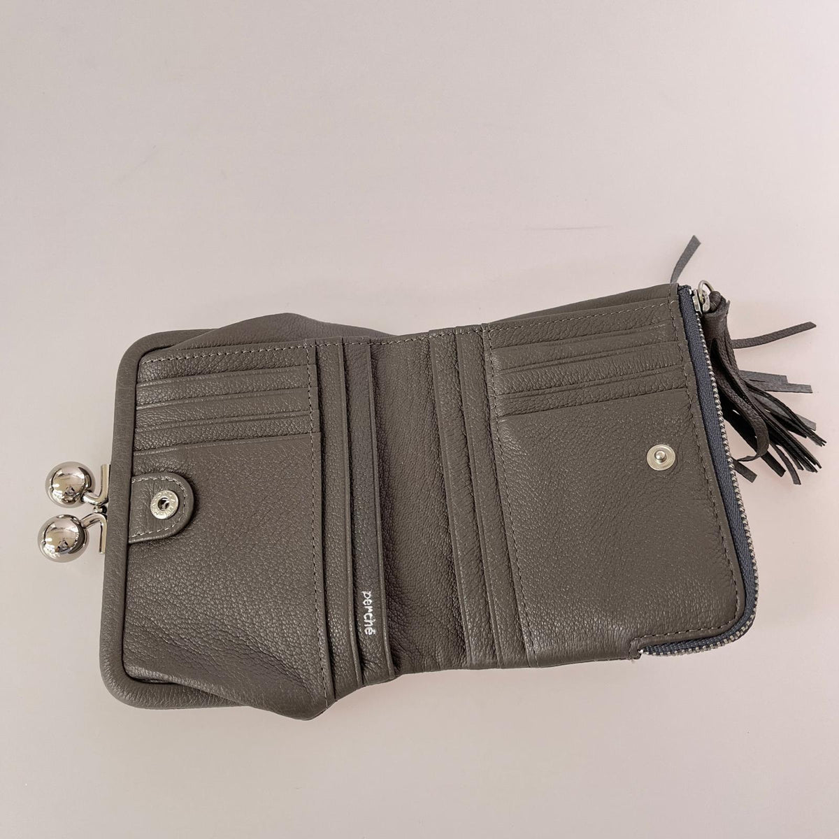 コンパクトウォレット perche グレー グレー