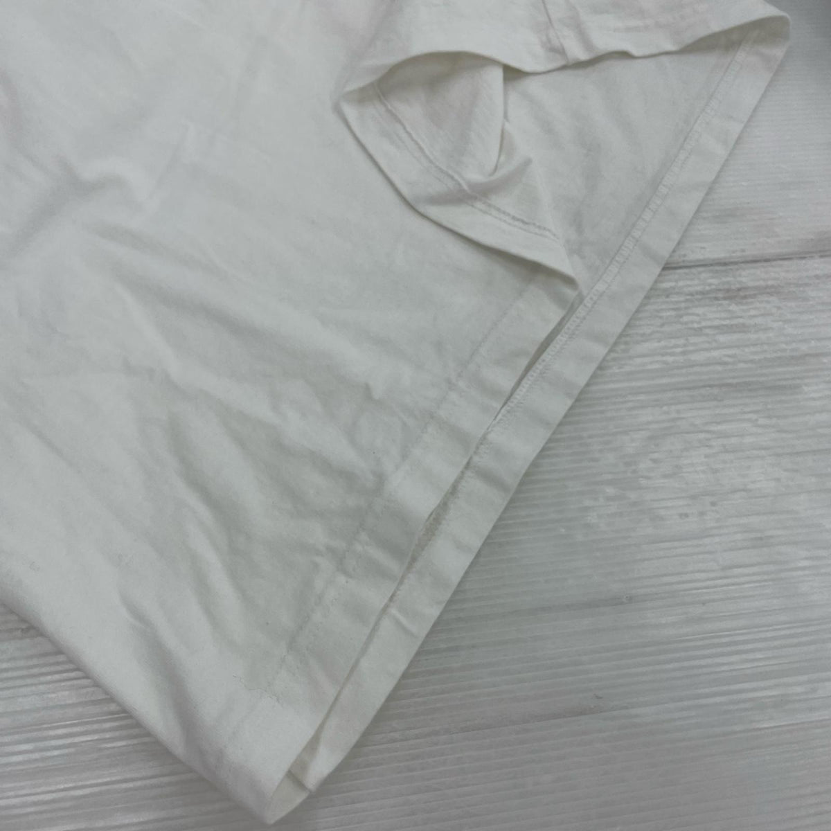 長袖Ｔシャツ 袖ロゴデザイン 白 (L) L ホワイト