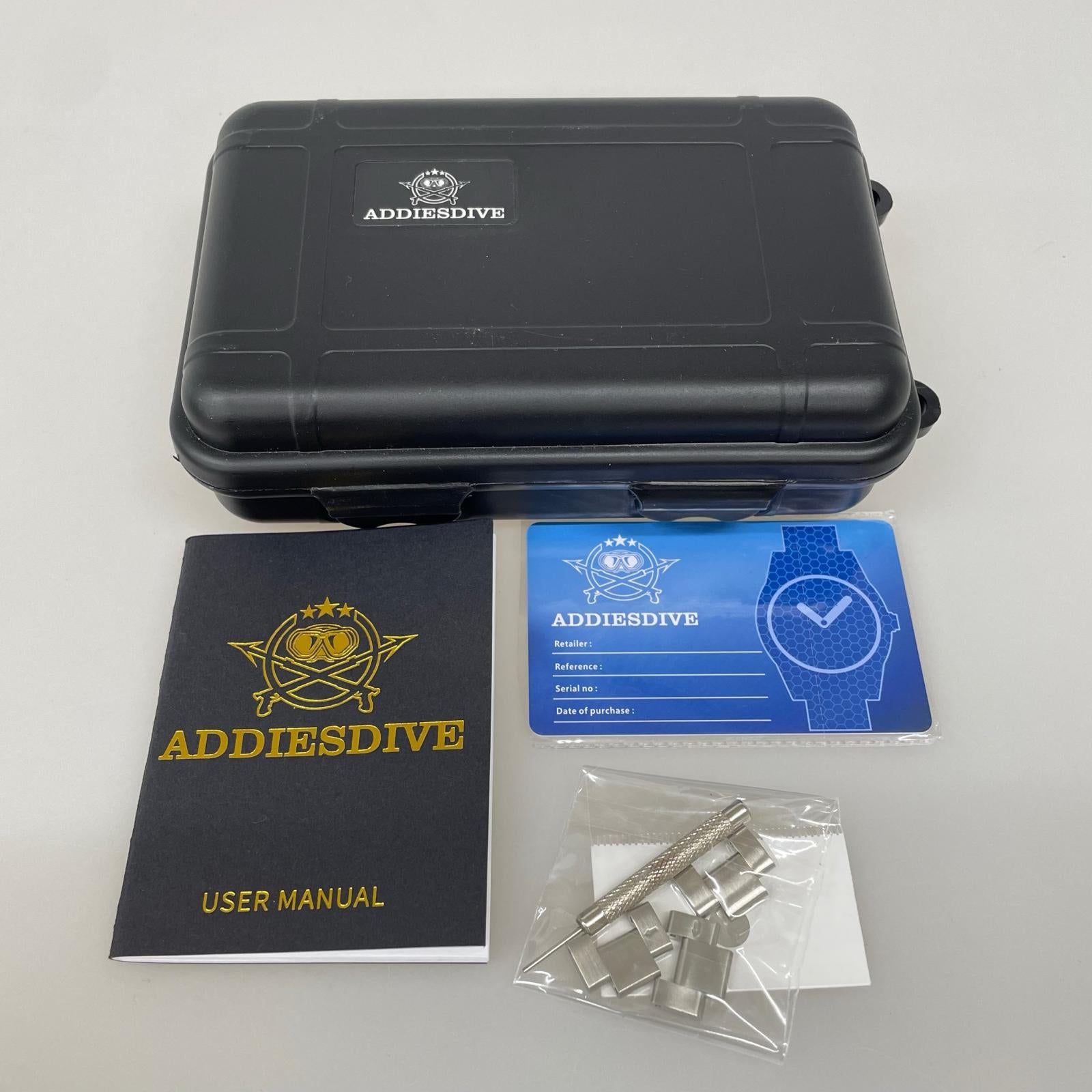 腕時計 ADDIESDIVE ダイバーズウォッチ ブラック