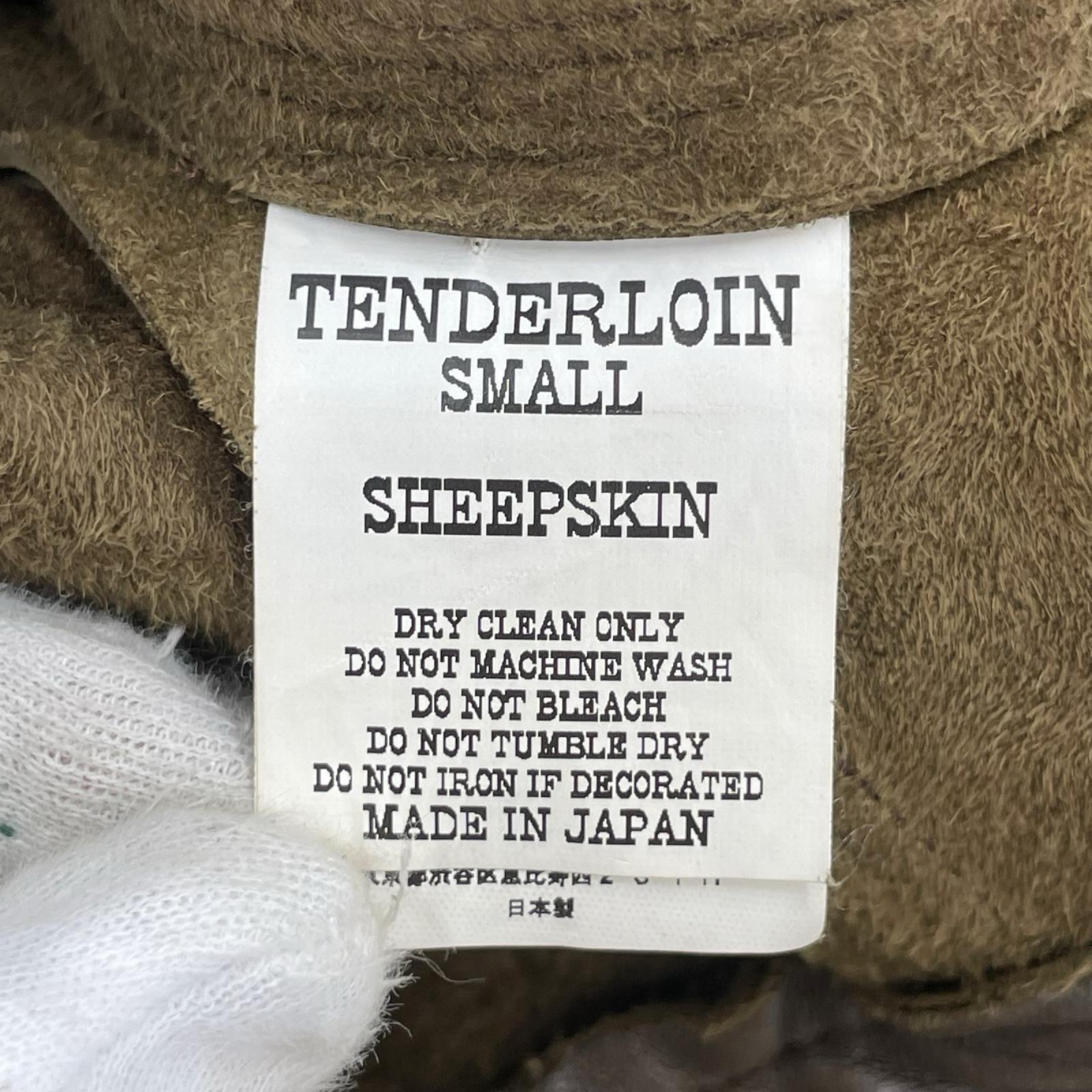 レザージャケット TENDERLOIN シープスキンレザートラッカージャケット S 茶色 S ブラウン
