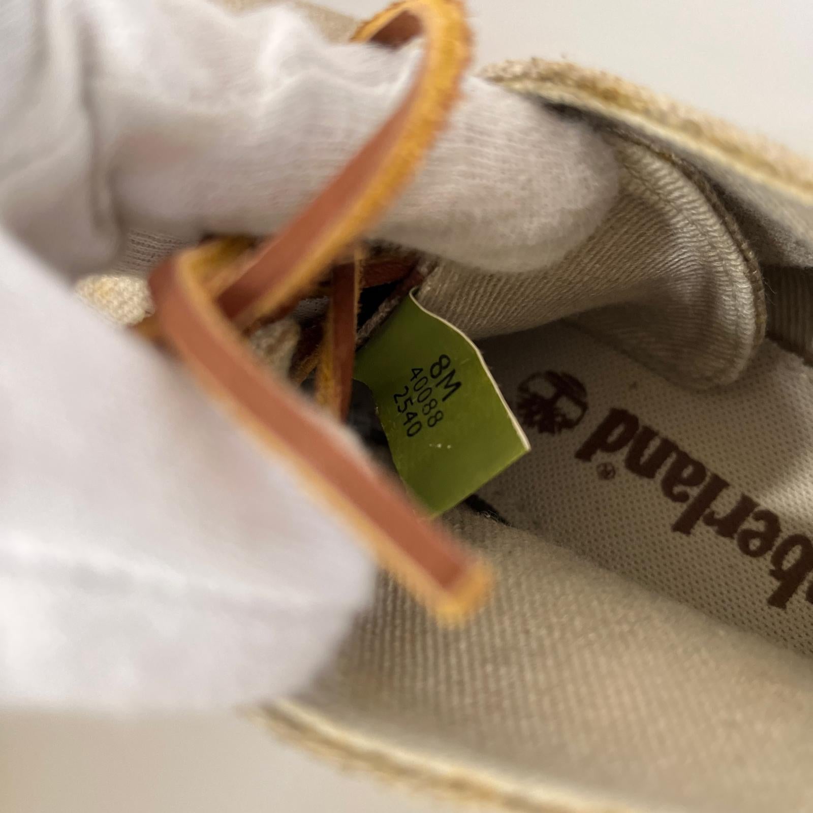 ブーツ Timberland キャンバス チャッカブーツ ベージュ