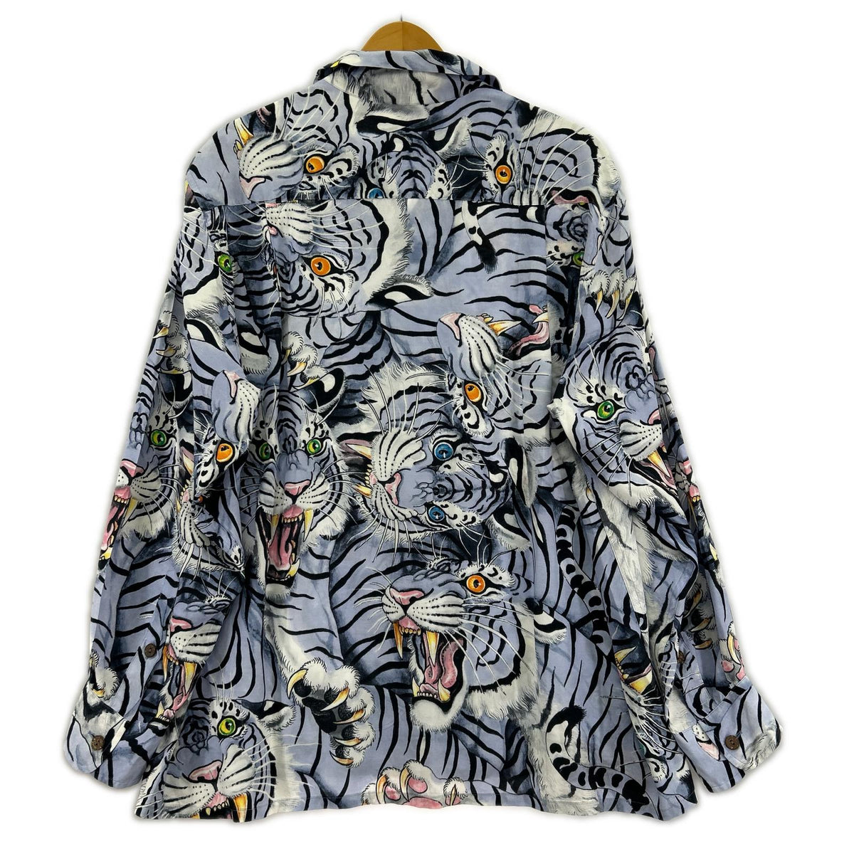 長袖シャツ TIM LEHI HAWAIIAN SHIRT L/S/百虎/サイズM M ブルー