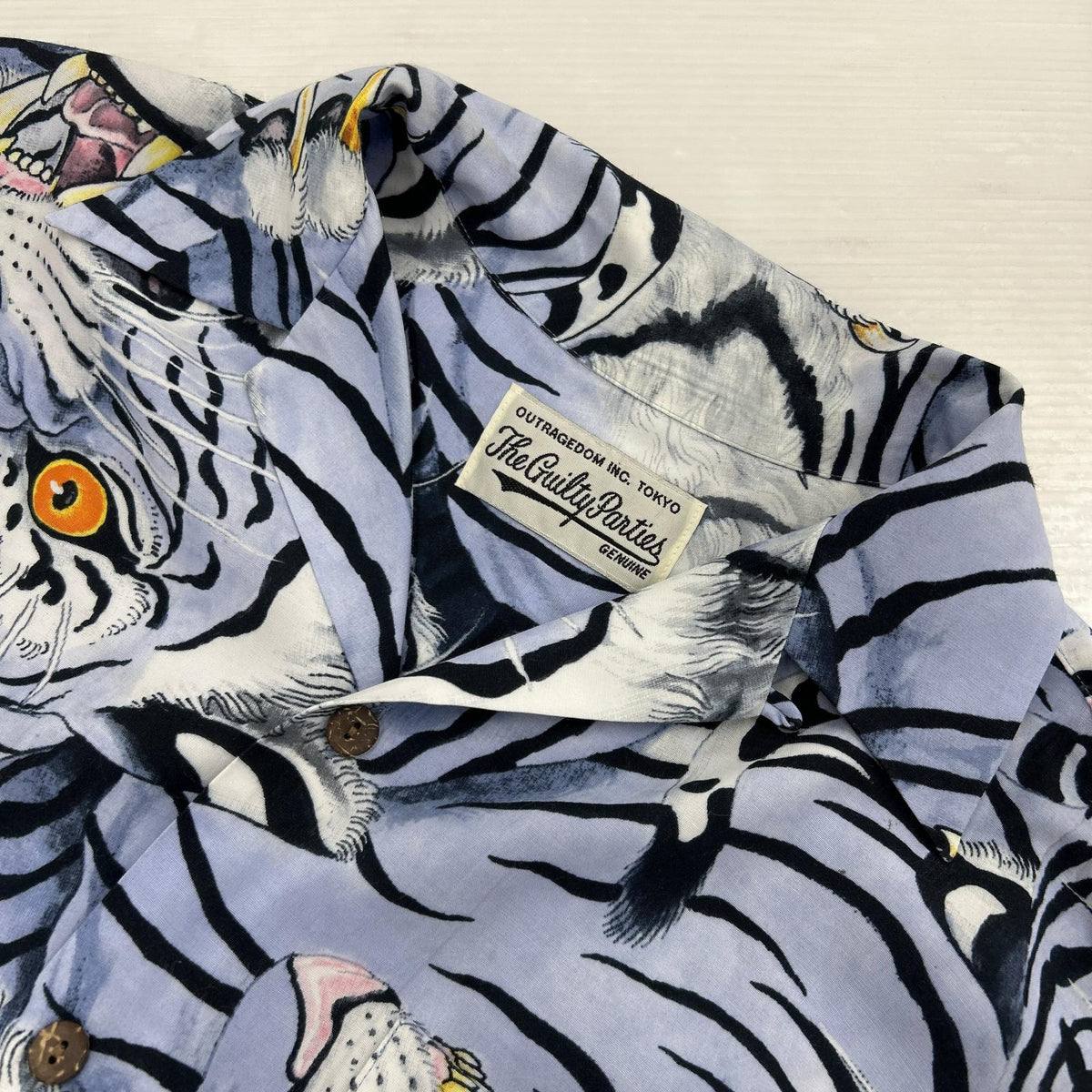 長袖シャツ TIM LEHI HAWAIIAN SHIRT L/S/百虎/サイズM M ブルー