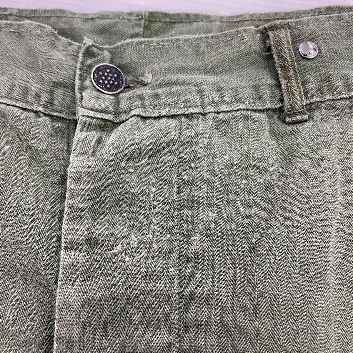 パンツ US.ARMY M-43 13スター HBT　W32 32 カーキ