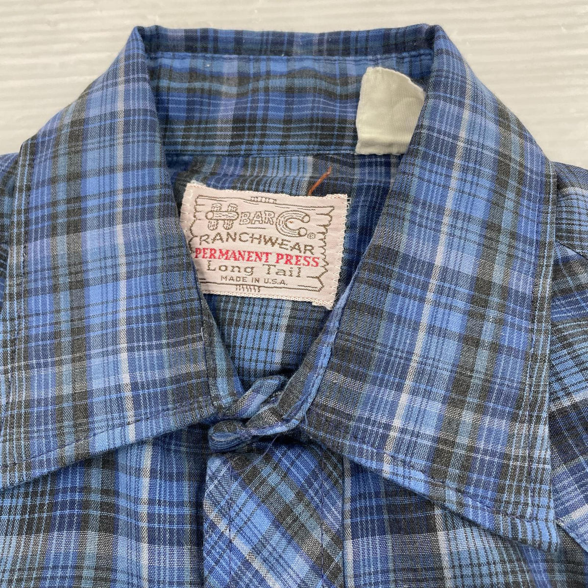 長袖シャツ 70s H BAR C ウエスタンシャツ ブルー ブルー