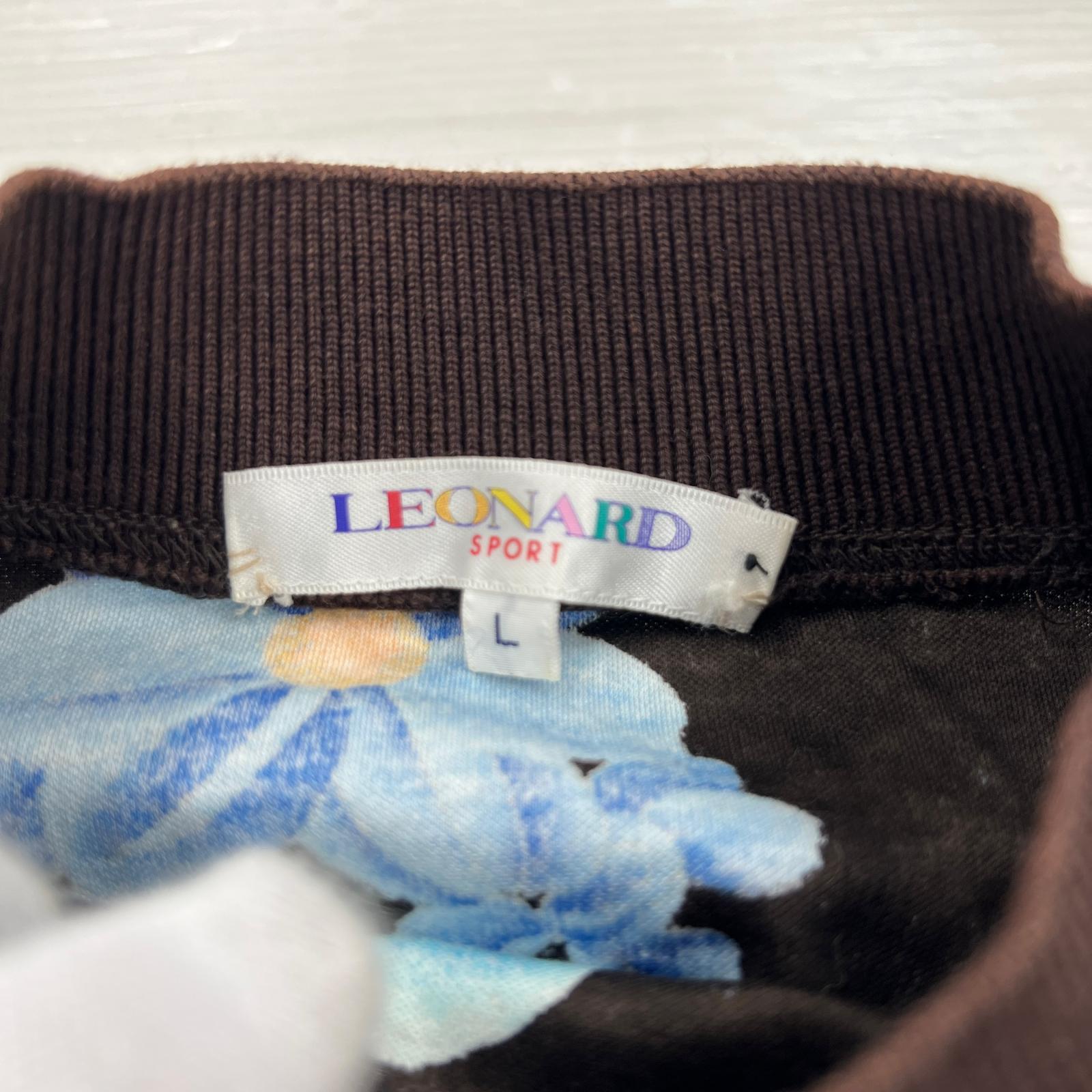 長袖シャツ LEONARD 長袖シャツ 花柄ブラウン L ブラウン