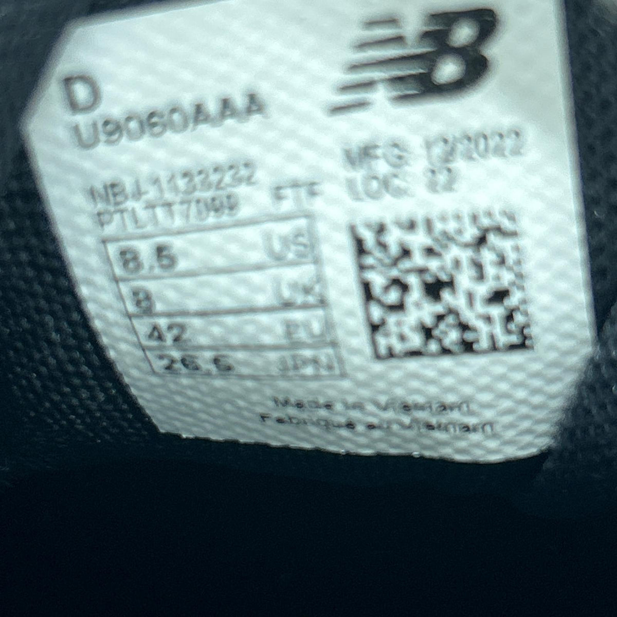 スニーカー U9060AAA ブラック 26.5cm (US8 1/2 UK8 EU43) ブラック