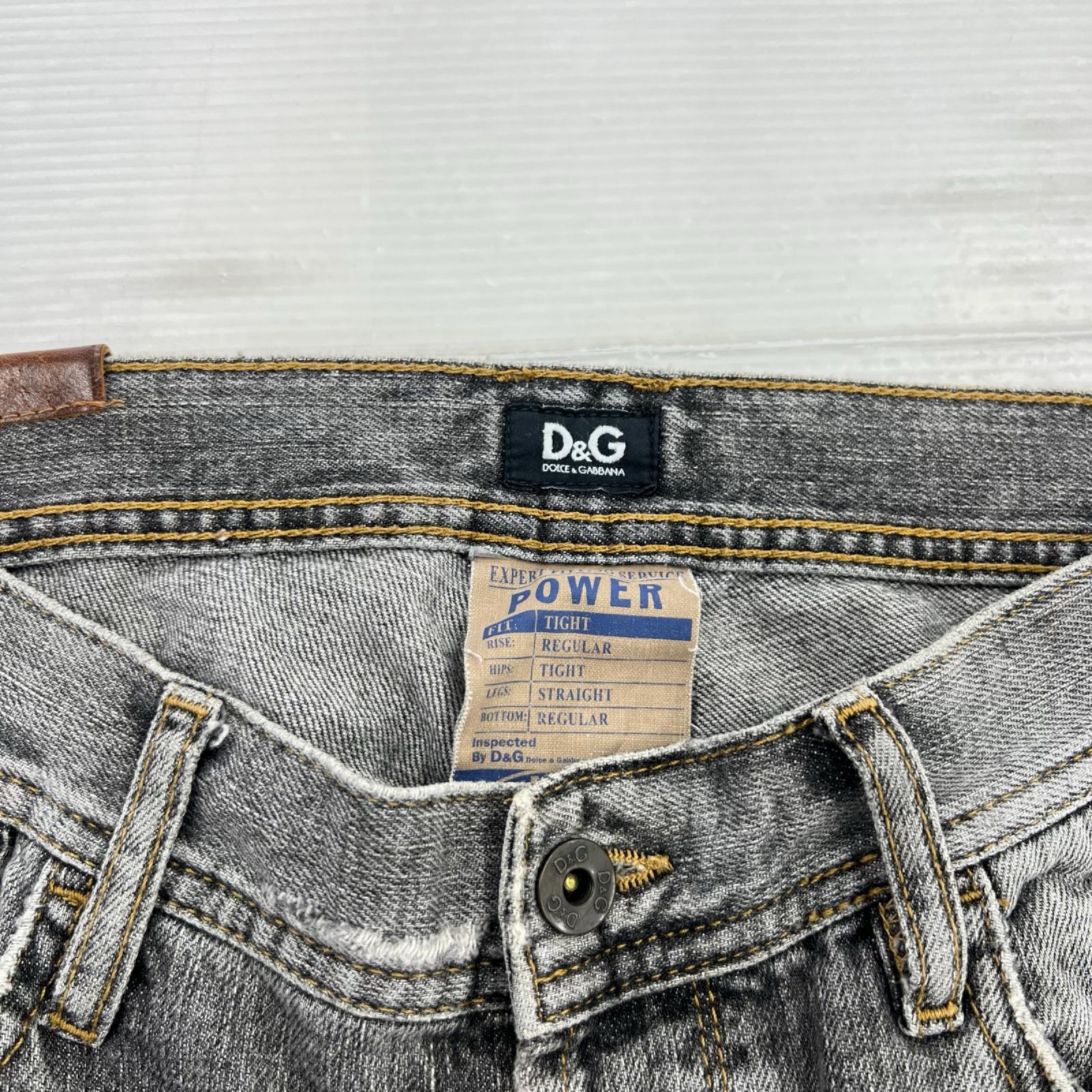 デニムパンツ DOLCE＆GABBANA リペア加工 ブラックデニムパンツ 31 ブラック 31 ブラック